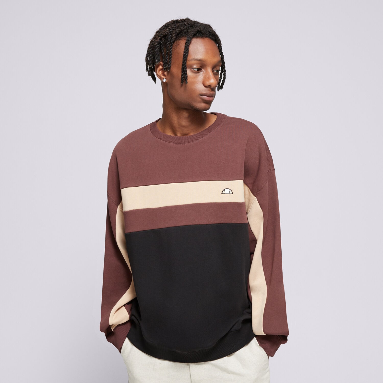 Bluza męska ELLESSE BLUZA ANDORA SWEATSHIRT BRWN/BLK SHX20991220 BRĄZOWY