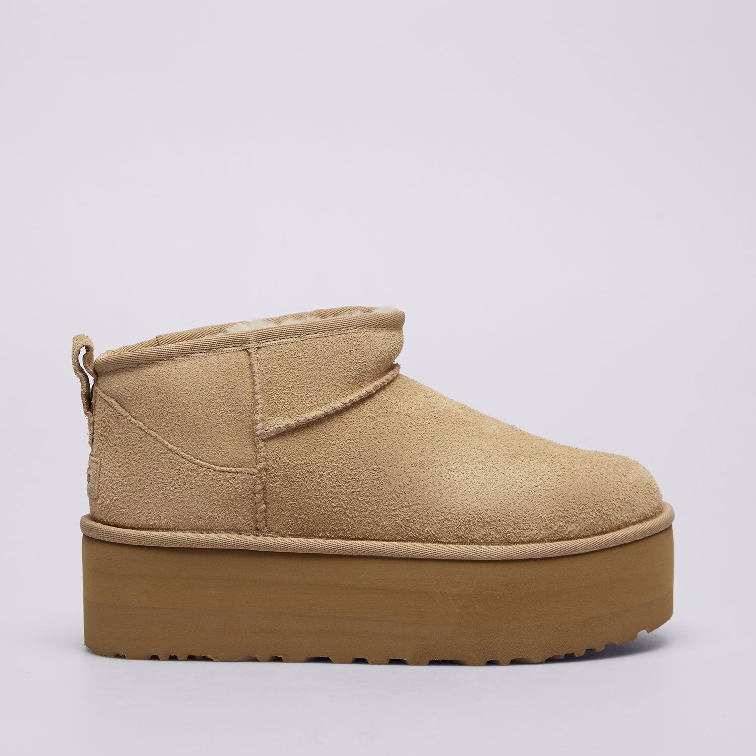 Buty zimowe damskie UGG CLASSIC ULTRA MINI PLATFORM 1135092-SAN BEŻOWY