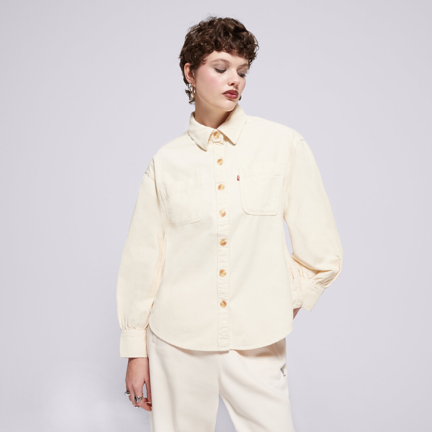 Koszulka, t-shirt damski LEVI'S KOSZULA ORION CORDUROY OVERSHIRT NEUTRALS A8691-0011 BEŻOWY