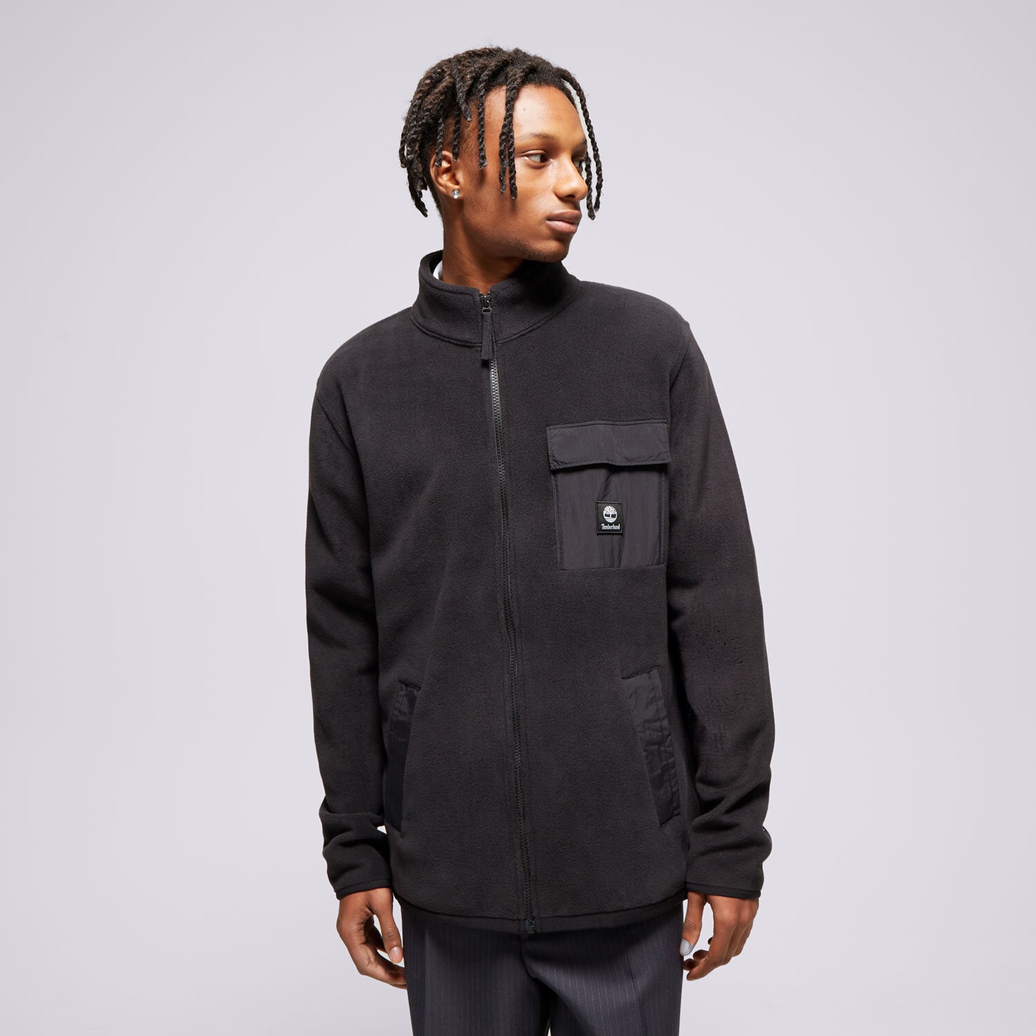 Bluza męska TIMBERLAND BLUZA ROZPINANA FULL ZIP FLEECE TB0A6WSE0011 CZARNY