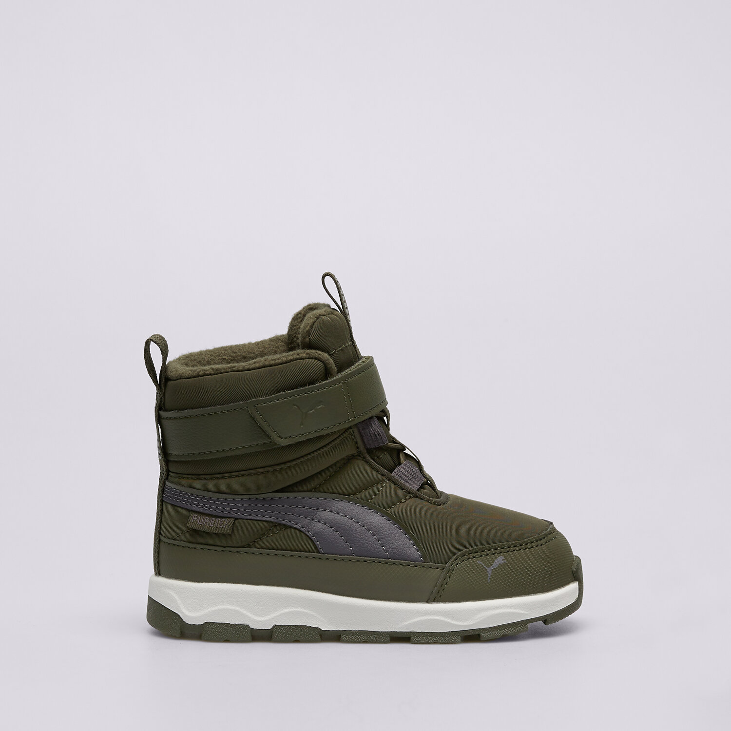 Buty zimowe, trekkingowe, outdoor dla dzieci PUMA EVOLVE BOOT AC+ INF  39265004 KHAKI