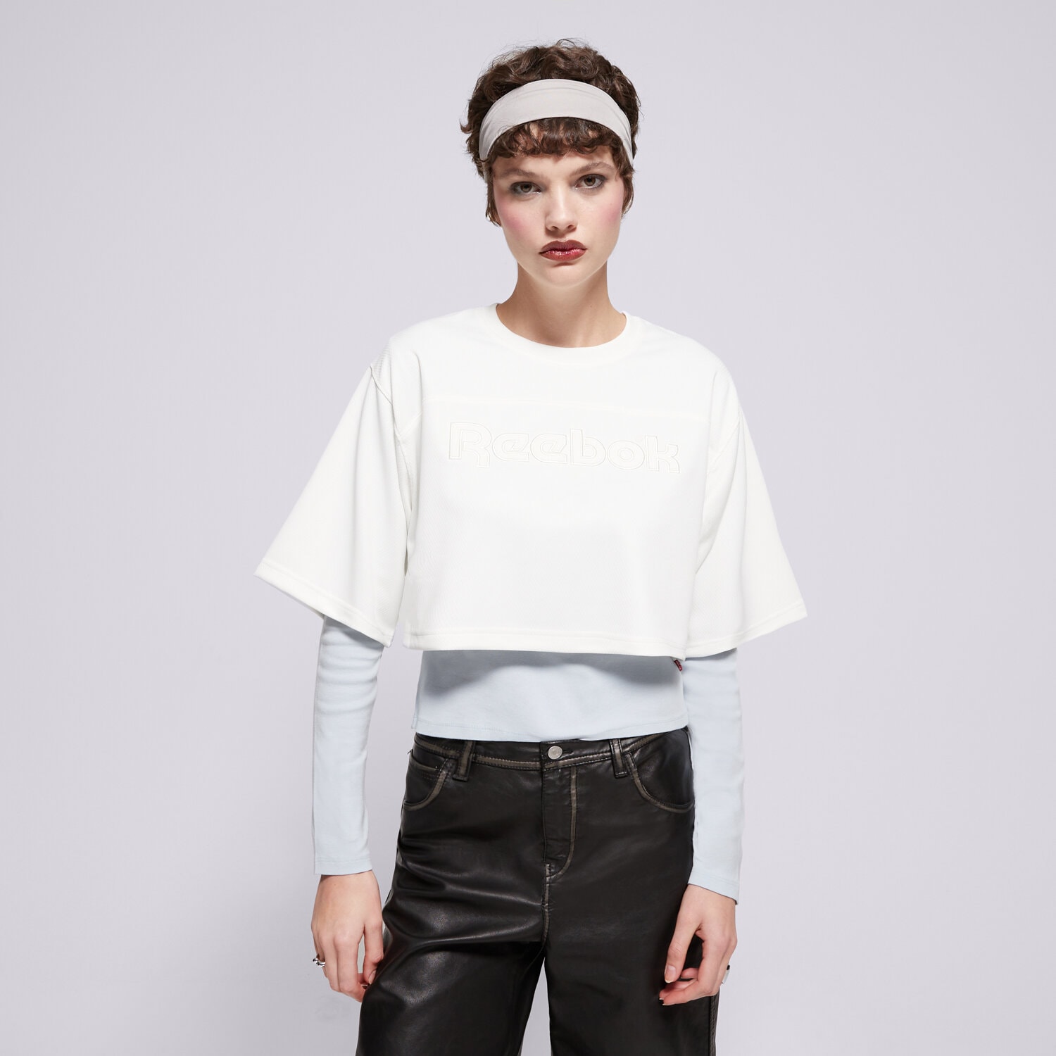 Koszulka, t-shirt damski REEBOK T-SHIRT TEAM TOP 100205754 BIAŁY