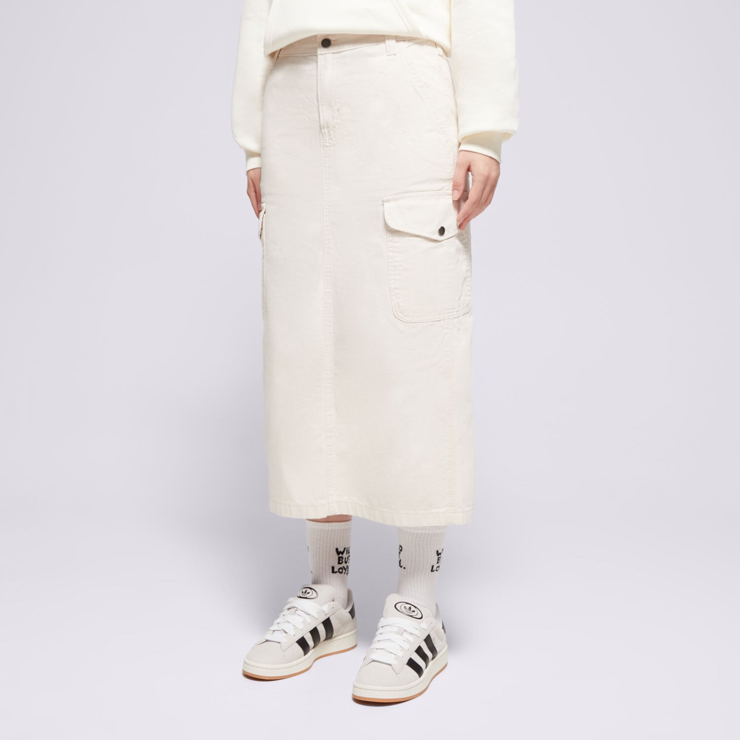 Modna sukienka sportowa DICKIES SPÓDNICA DUCK CANVAS CARGO SKIRT W DK0A4Z2RF901 SZARY