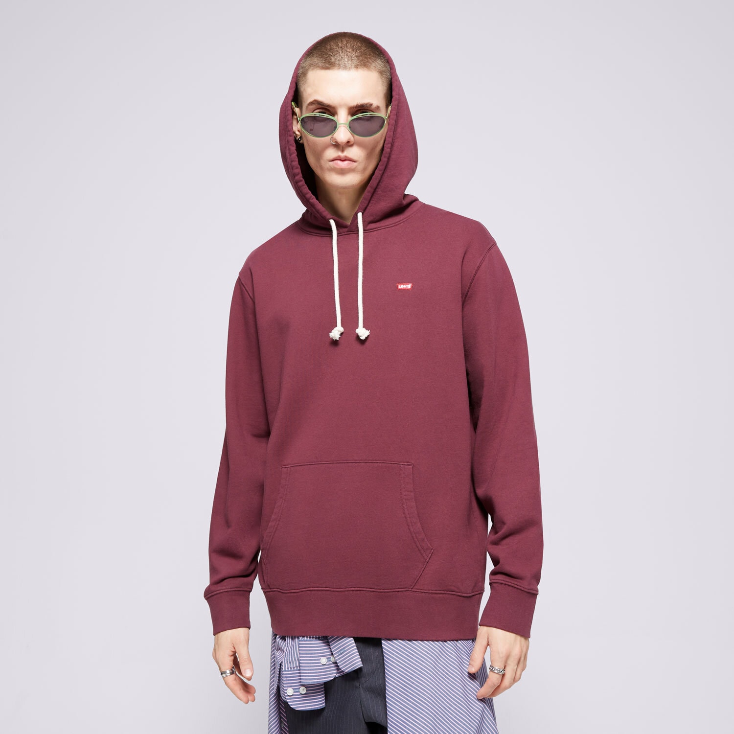 Bluza męska LEVI'S BLUZA Z KAPTUREM THE ORIGINAL HM HOODIE REDS 34581-0044 BORDOWY