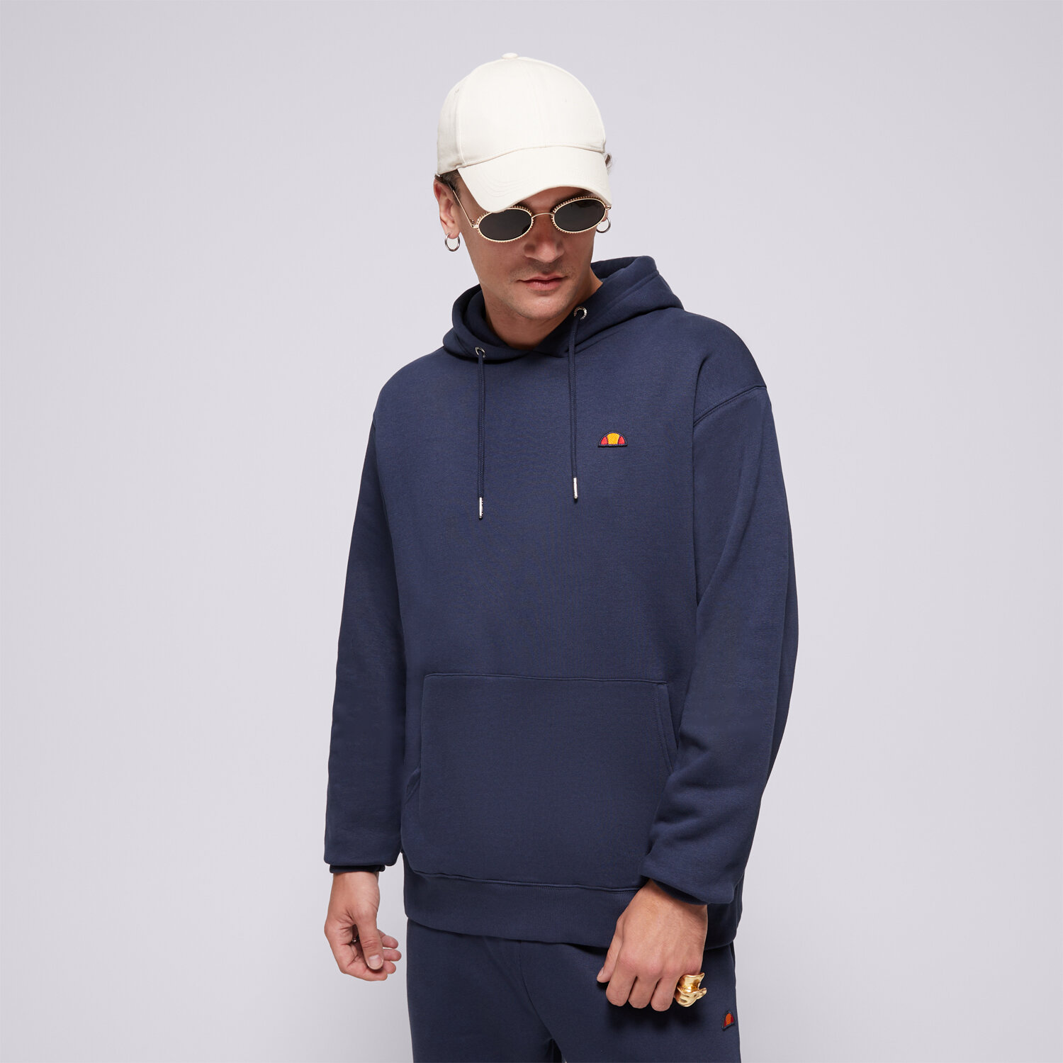 Bluza męska ELLESSE BLUZA Z KAPTUREM VARON OH HOODY NAVY SMG22037429 GRANATOWY