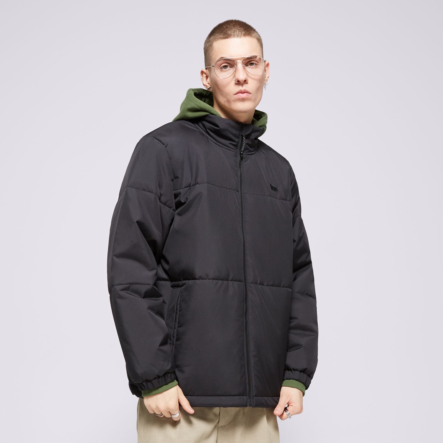 Kurtka zimowa męska VANS KURTKA ZIMOWA MTE NO HOOD NORRIS PUFFER VN000HN7BLK1 CZARNY