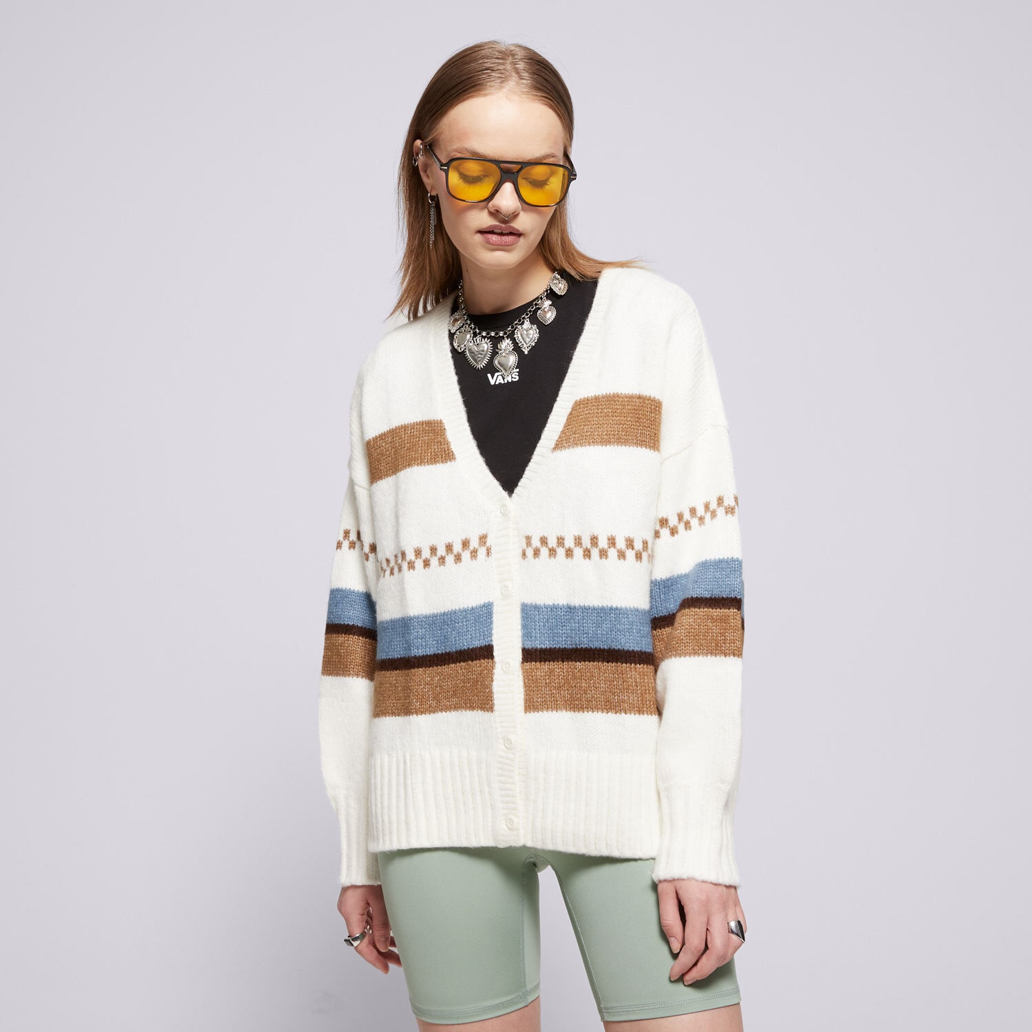 Bluza damska VANS SWETER VALERIE STRIPE CARDIGAN VN000HJBFS8 MULTICOLOR