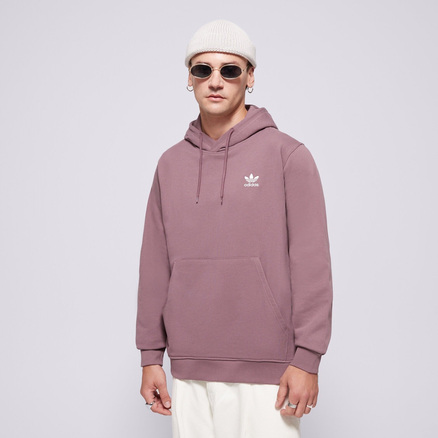 Bluza męska ADIDAS BLUZA Z KAPTUREM ESS HD IX7673 FIOLETOWY