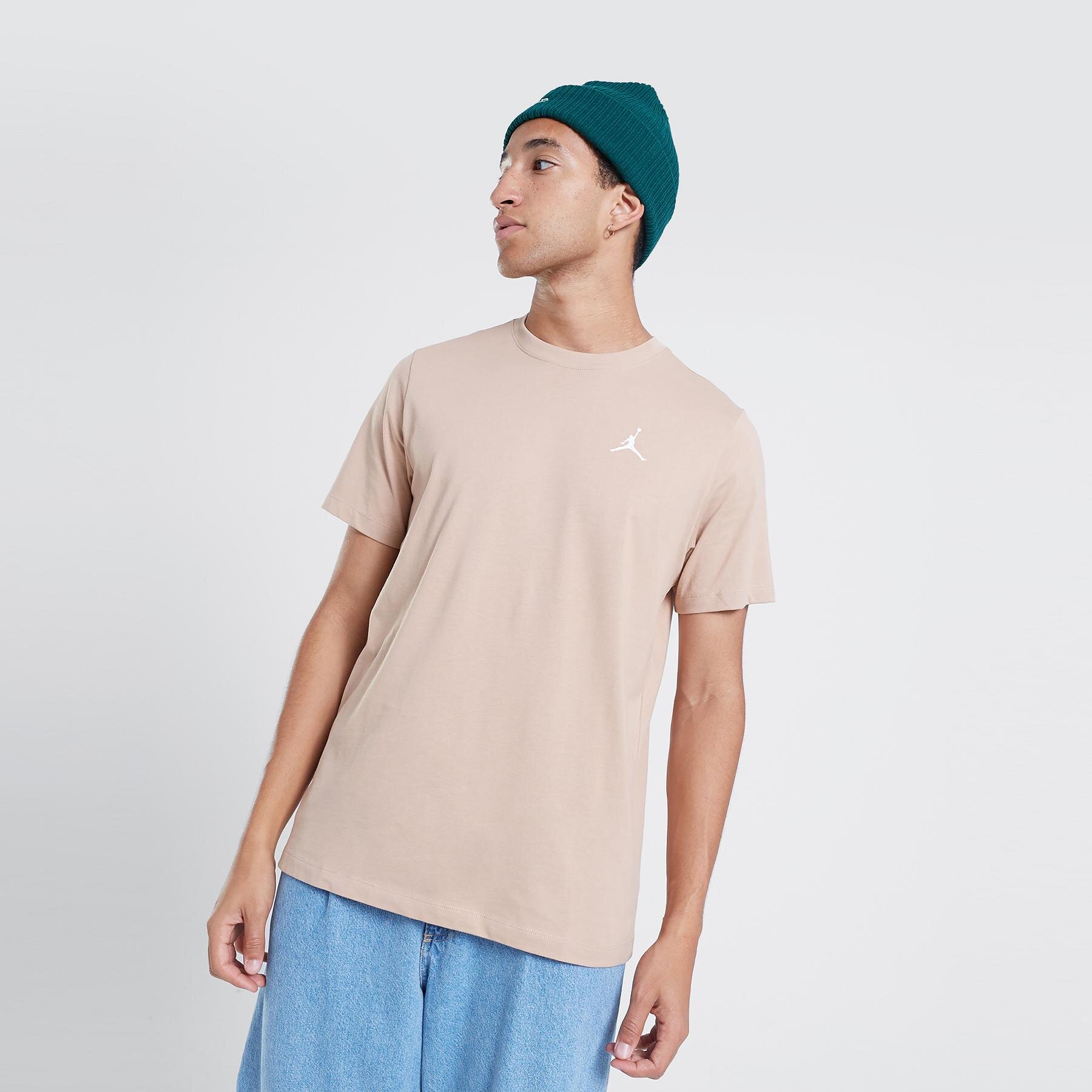 Koszulka, t-shirt sportowy męski JORDAN T-SHIRT M J BRAND GFX SS CREW3 FB7468-200 BEŻOWY