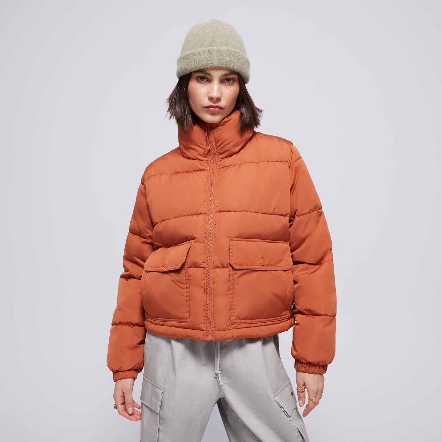 Kurtka zimowa damska VANS KURTKA ZIMOWA MTE AUBREY PRIMALOFT PUFFER VN000HJVC9J1 POMARAŃCZOWY