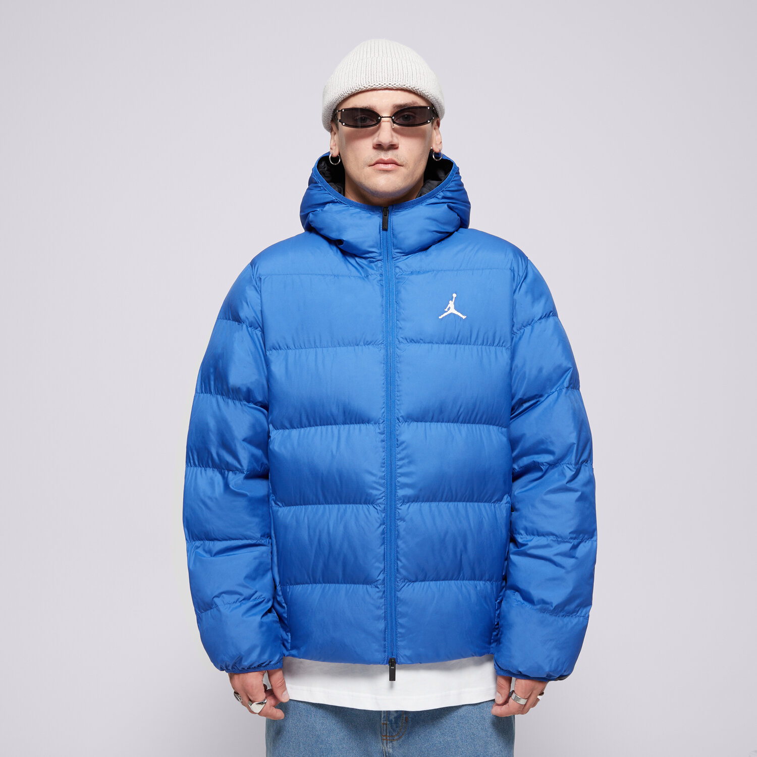 Kurtka zimowa męska KURTKA ZIMOWA M JORDAN BRKLN PUFFER JKT  FV7317-480 NIEBIESKI
