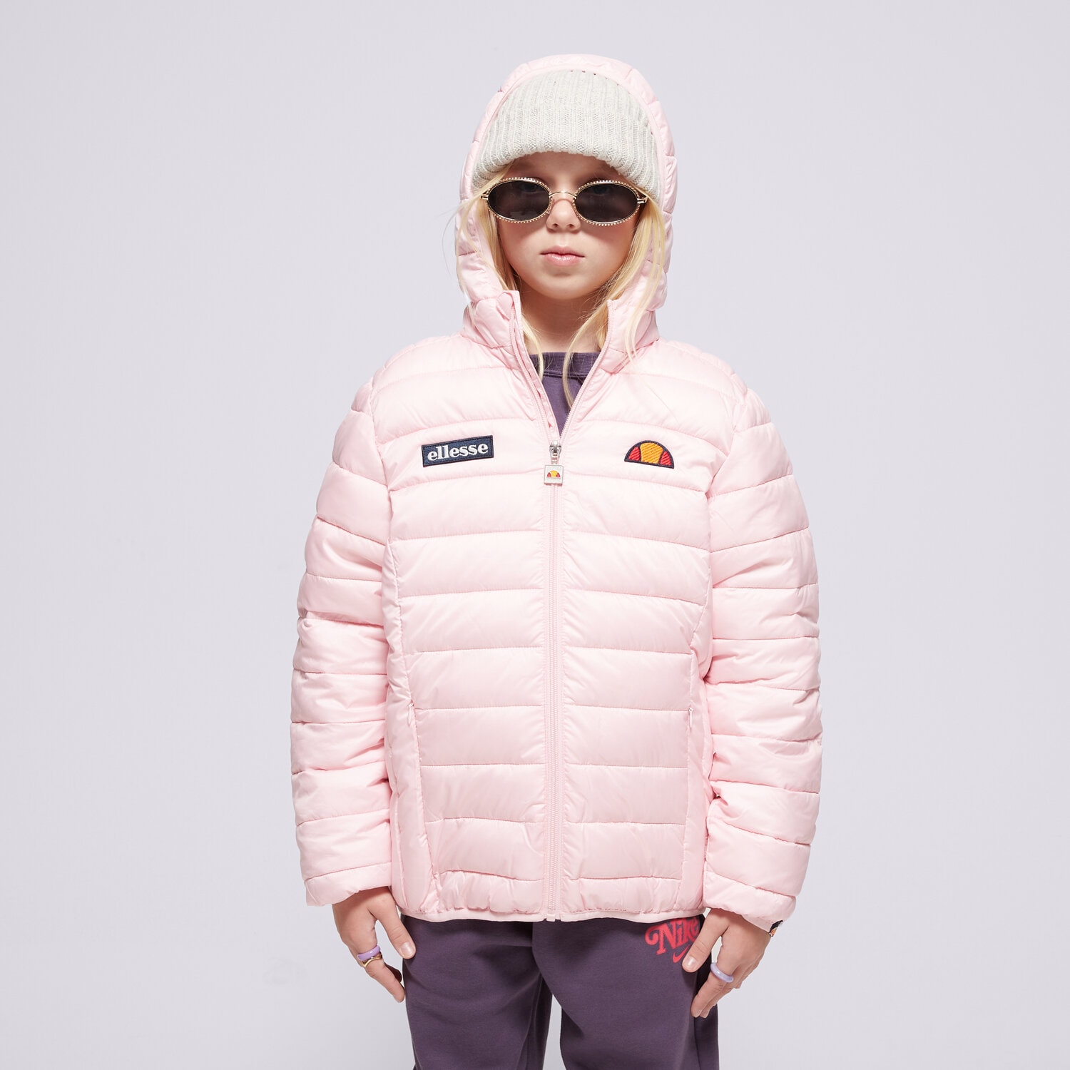 Dziecięca kurtka przejściowa (wiosenna/jesienna) ELLESSE KURTKA PUCHOWA VALENTINA JNR LPINK PADDED JACKET S4E09996808 RÓŻOWY
