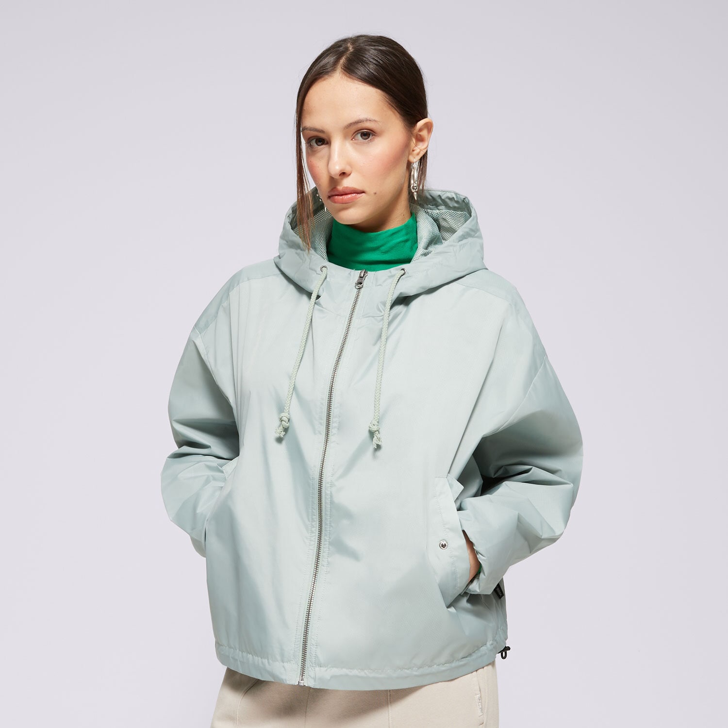Kurtka wiosenna / jesienna damska VANS KURTKA MTE THEO WINDBREAKER VN000HJHCJL1 miętowy