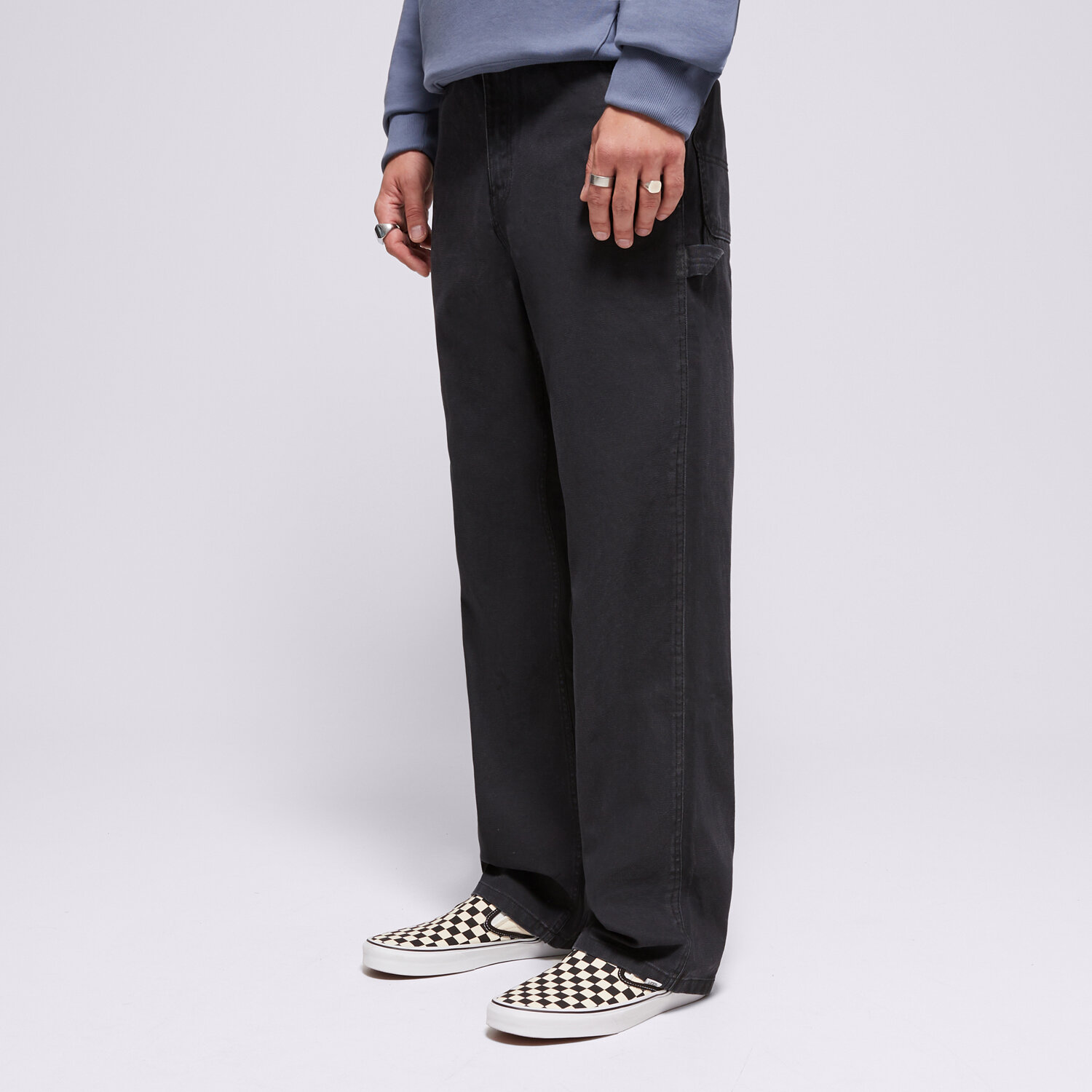 Spodnie sportowe męskie VANS SPODNIE DRILL CHORE CARPENTER VINTAGE WASH PANT VN000HAQBLK CZARNY
