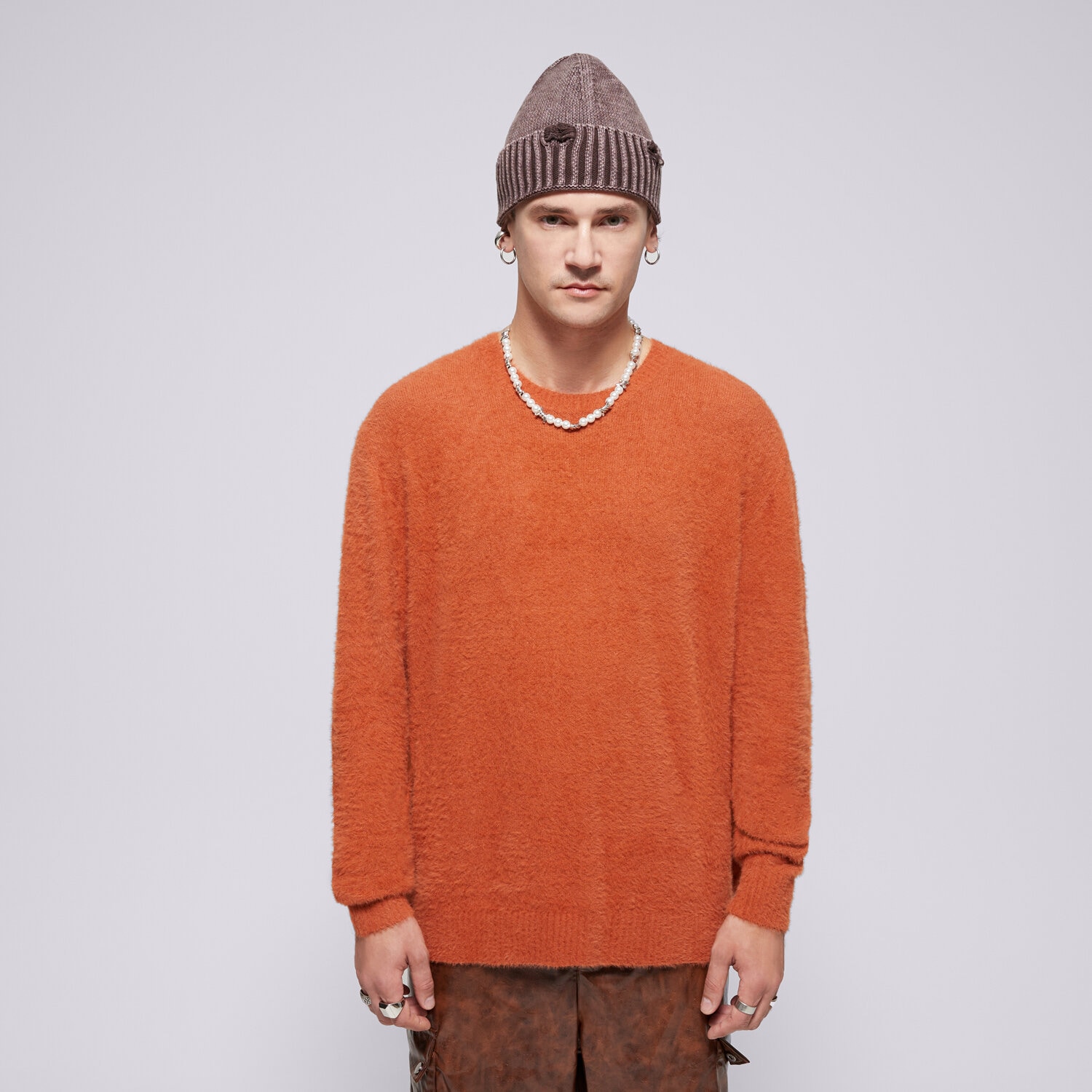 Bluza męska VANS SWETER ELMSFORD SOLID CREW SWEATER VN000HE4C9J POMARAŃCZOWY