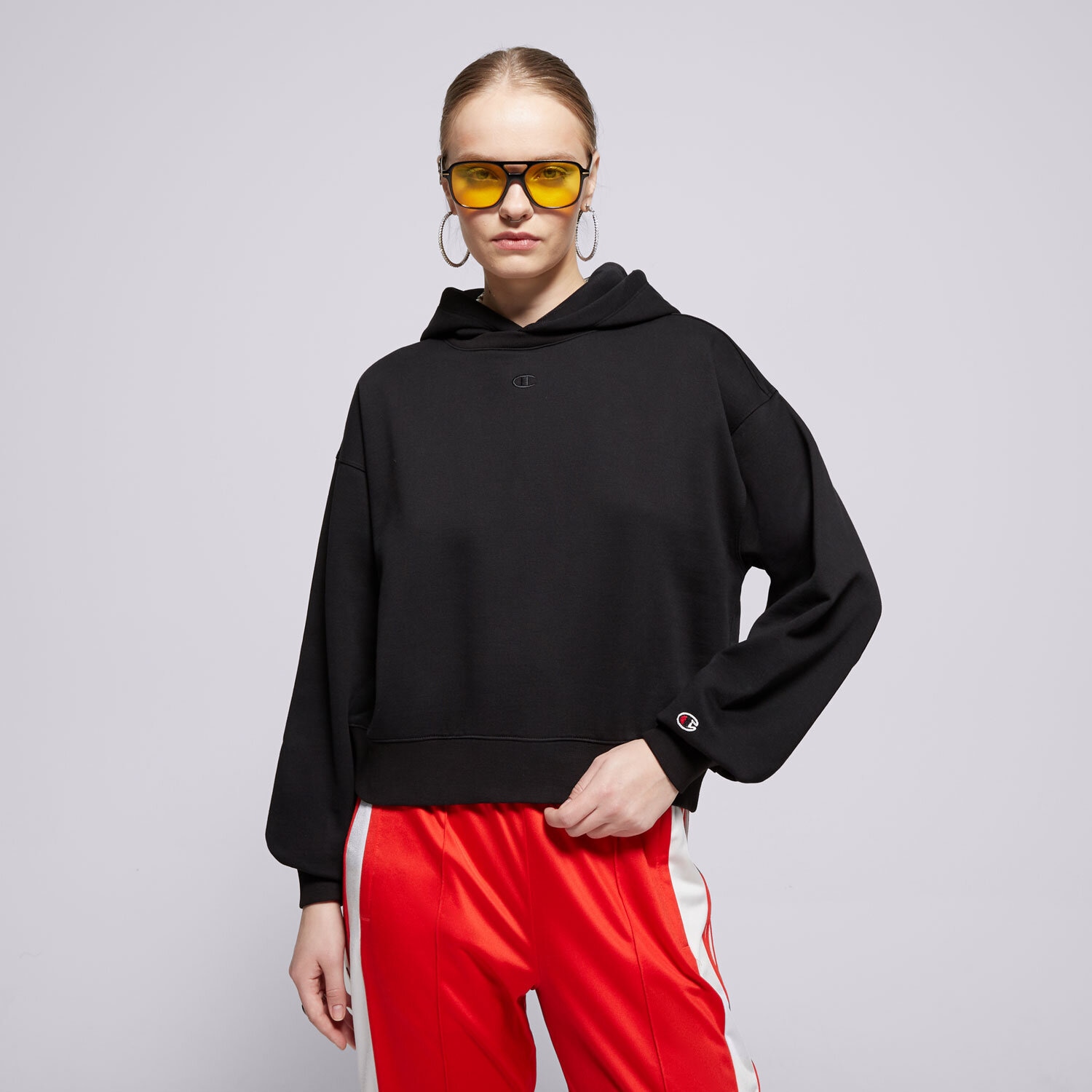 Bluza damska CHAMPION BLUZA Z KAPTUREM HOODED SWEATSHIRT 117539KK001 CZARNY