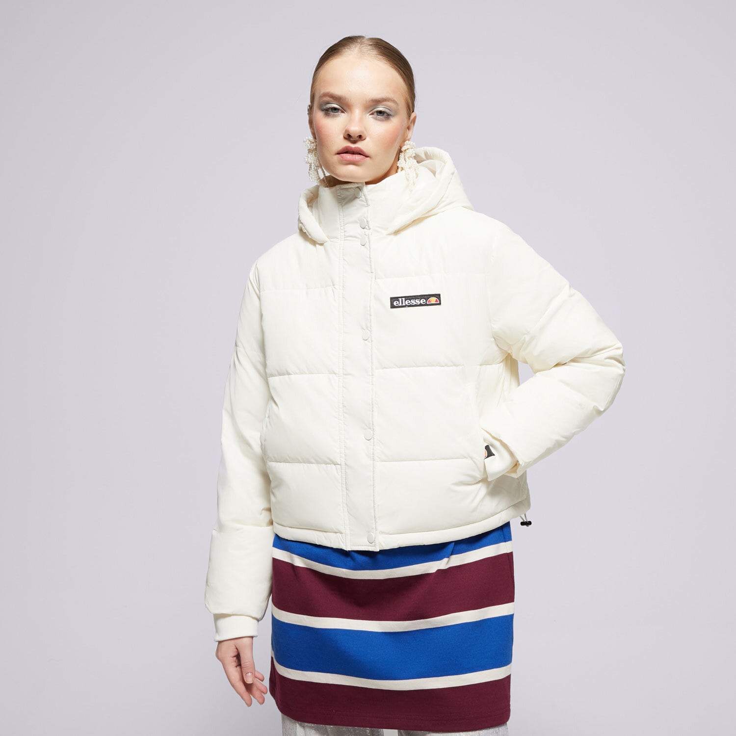 Kurtka zimowa damska ELLESSE KURTKA PUCHOWA MONOLIS OFF WHT PADDED JACKET SGK09611904 BEŻOWY