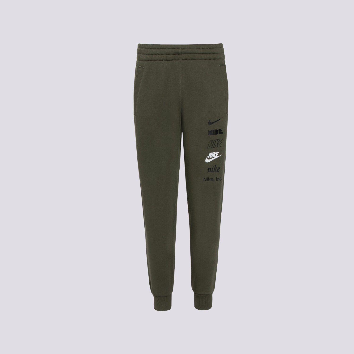 Sportowe spodnie dziecięce NIKE SPODNIE K NSW CLUB FLC JGGR MLOGO BOY HQ0973-325 KHAKI