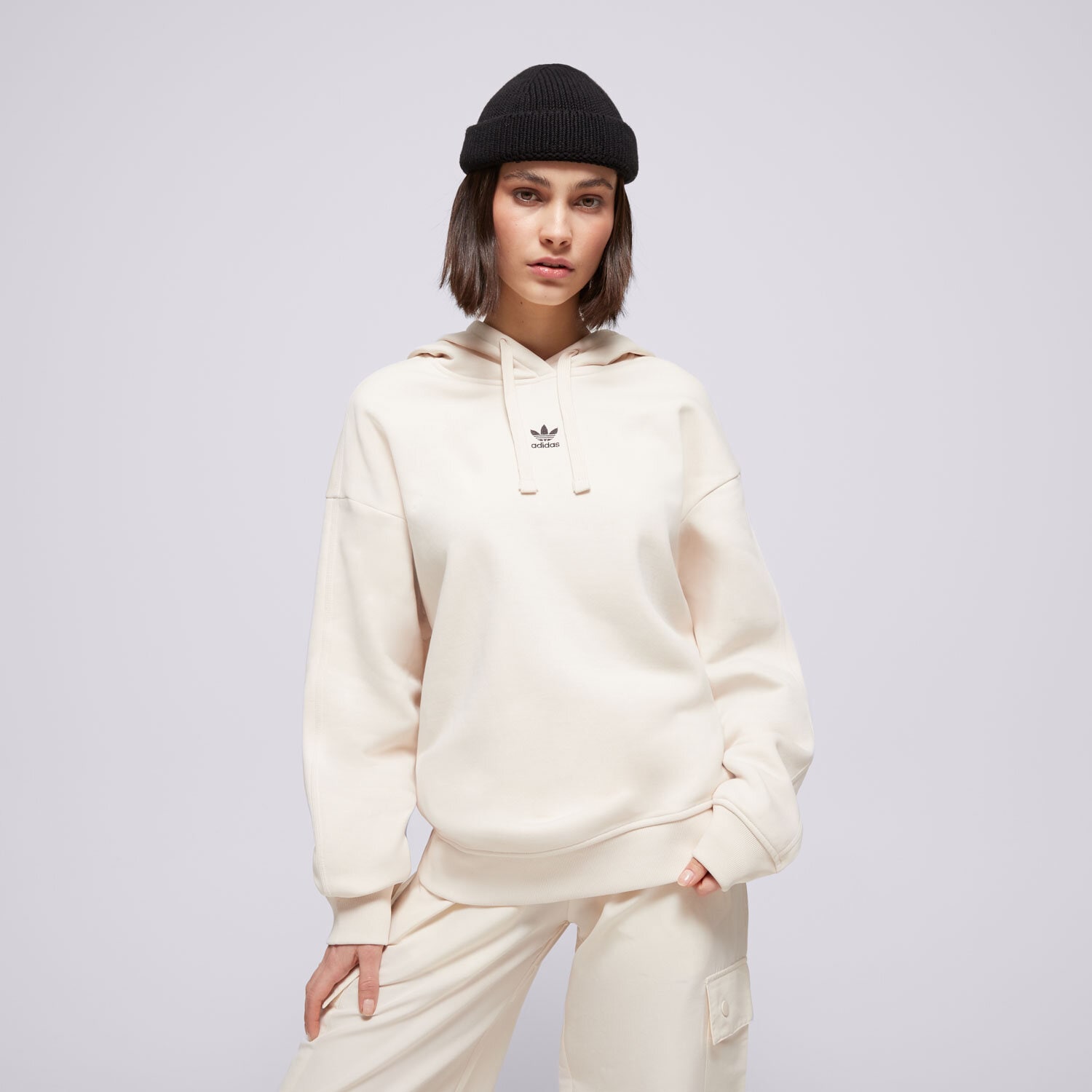 Bluza damska ADIDAS BLUZA Z KAPTUREM ESS HOODIE IY9619 BIAŁY