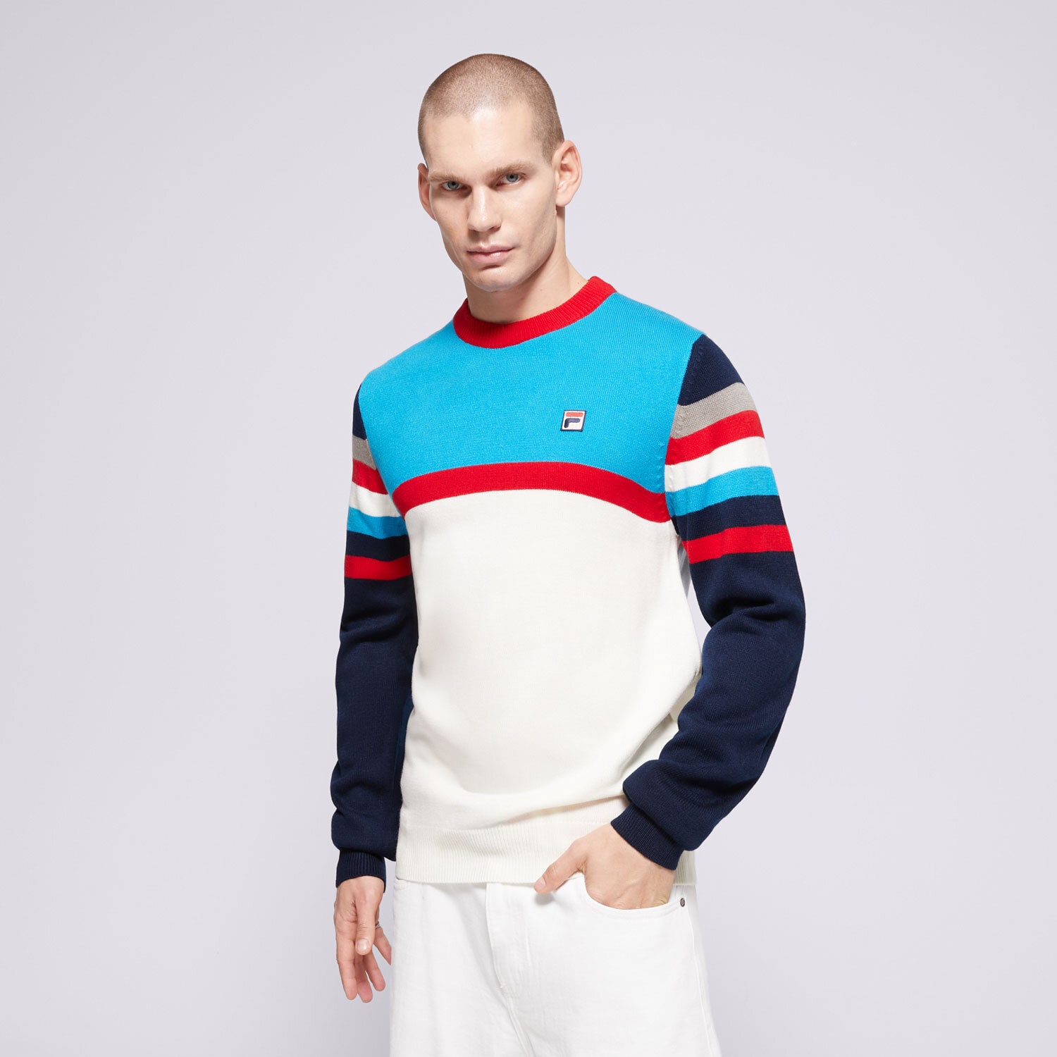 Bluza męska FILA SWETER LORENZO FW24MH003130 MULTICOLOR