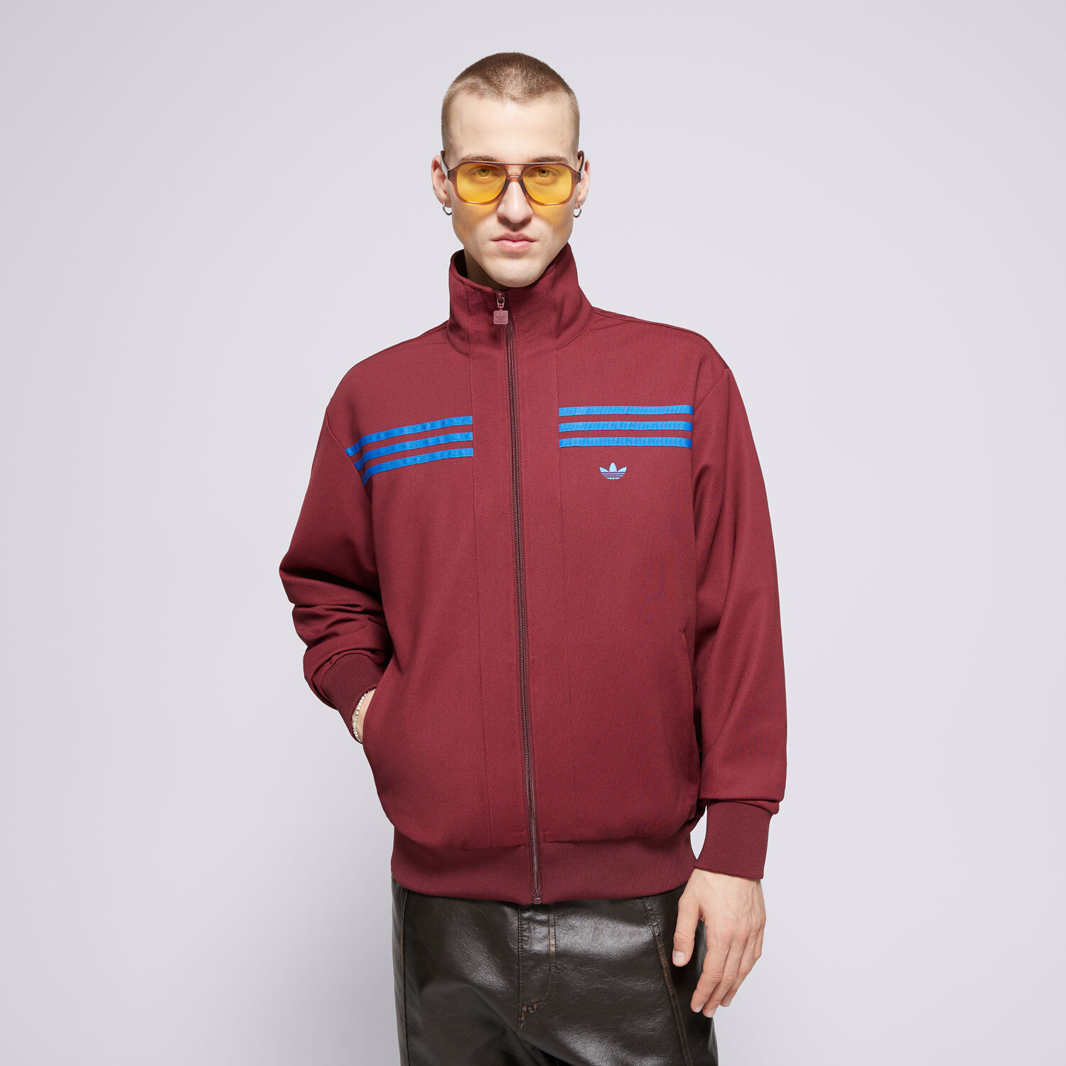Bluza męska ADIDAS BLUZA ROZPINANA BB TRACKTOP JN5963 BORDOWY