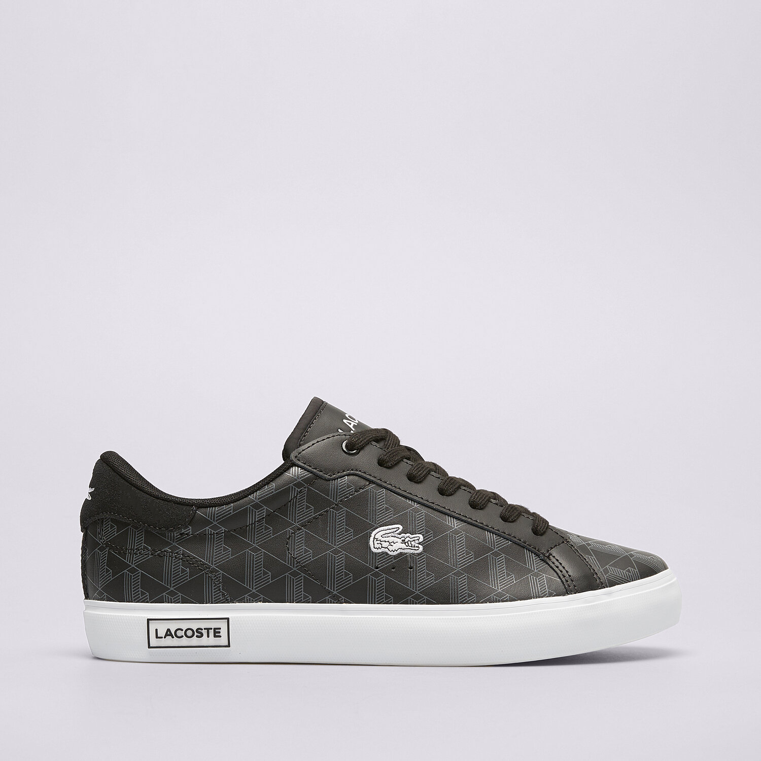 Buty sneakersy męskie LACOSTE POWERCOURT 124 1 SMA 747SMA0090312 CZARNY