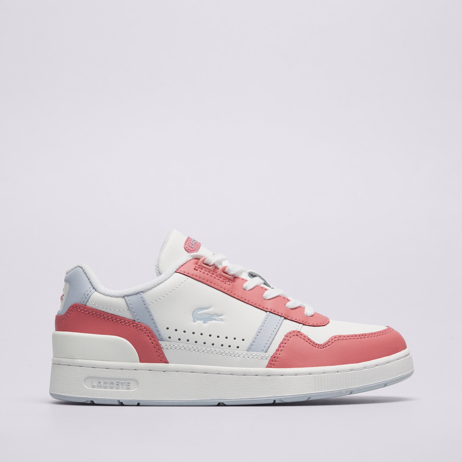 Buty sneakersy damskie LACOSTE T-CLIP 124 5 SFA 747SFA0064B53 BIAŁY