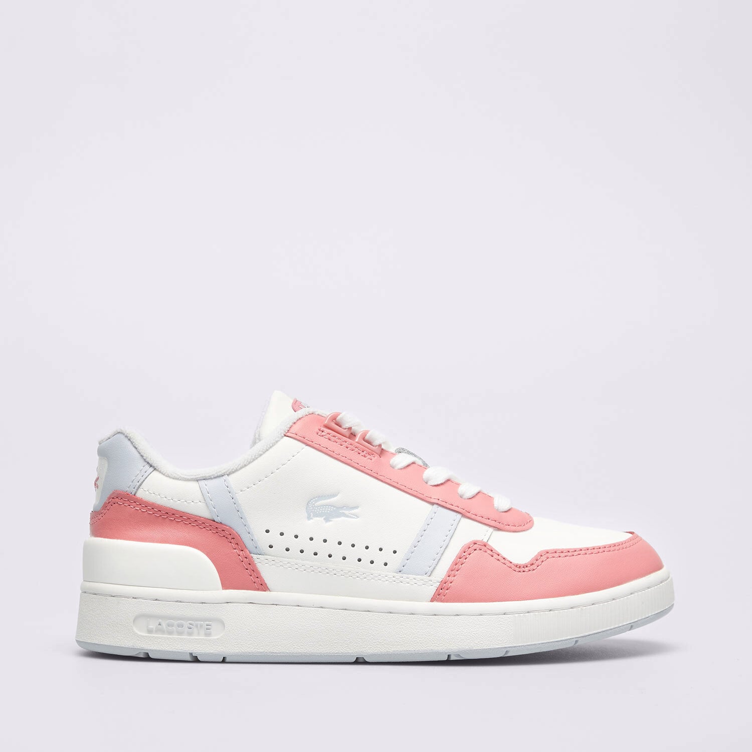 Buty sneakersy damskie LACOSTE T-CLIP 124 5 SFA 747SFA0064B53 BIAŁY