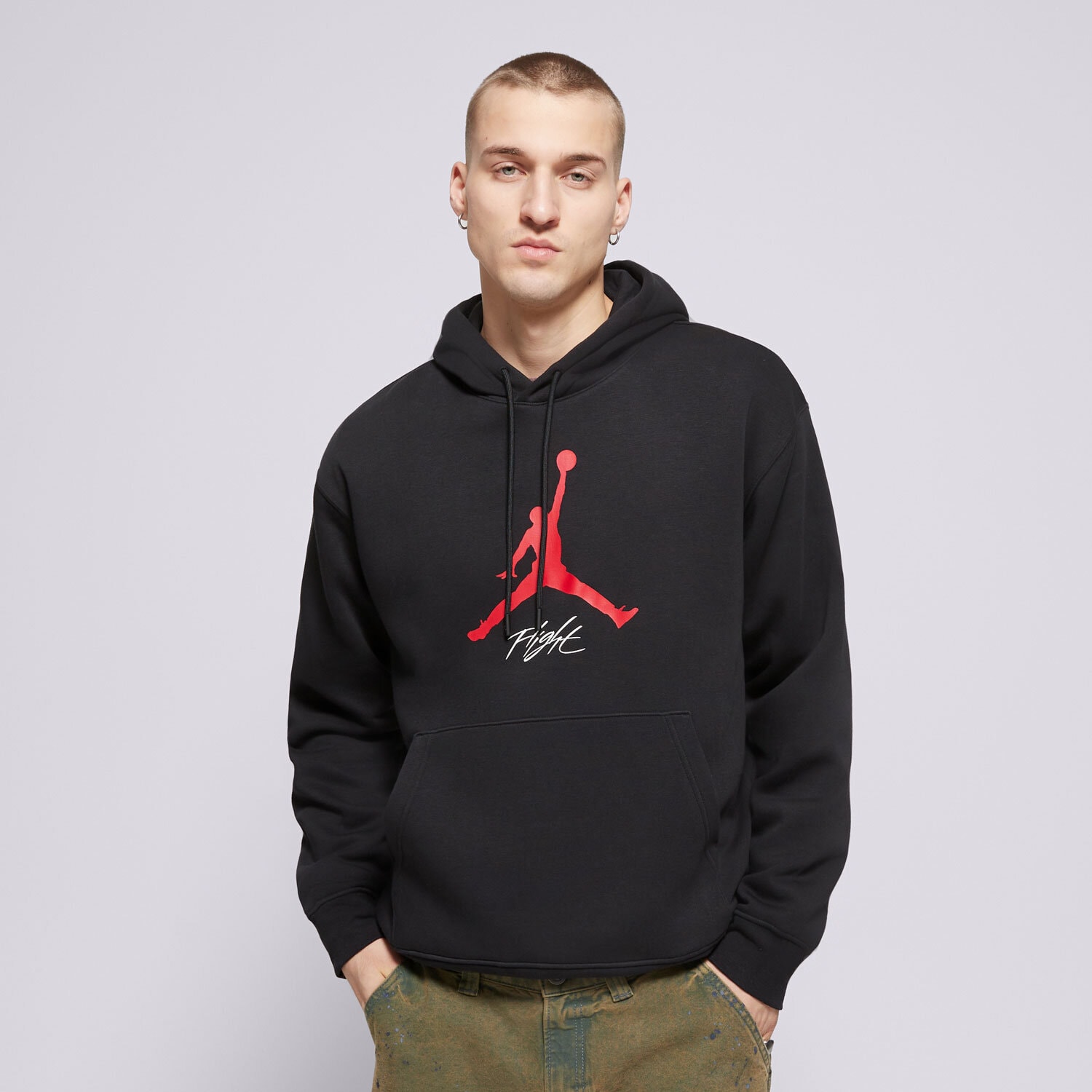 Bluza męska BLUZA Z KAPTUREM JORDAN ESS FLC BASELINE HOODIE  FD7545-013 CZARNY