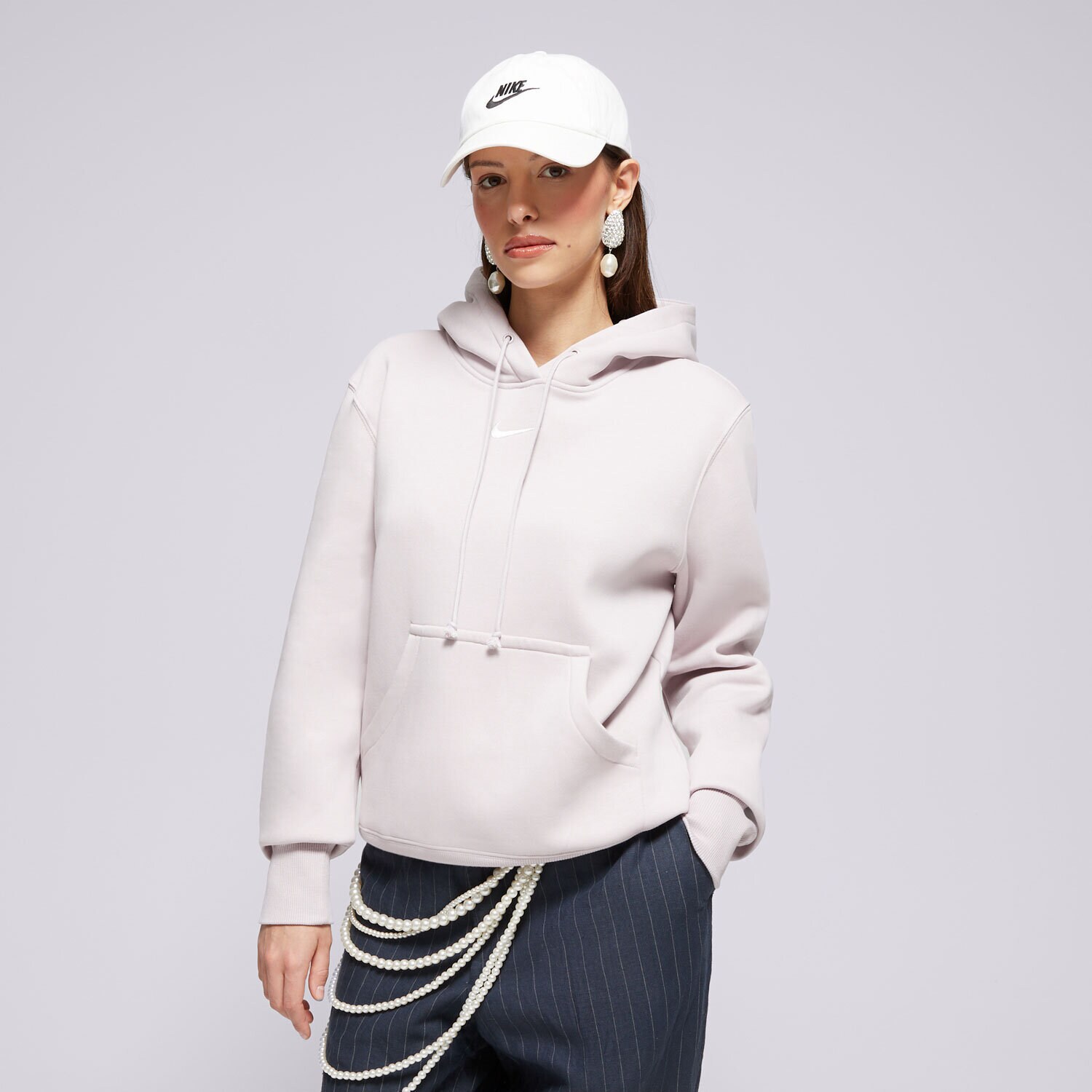 Bluza damska NIKE BLUZA Z KAPTUREM W NSW PHNX FLC STD PO HD HV4003-019 FIOLETOWY