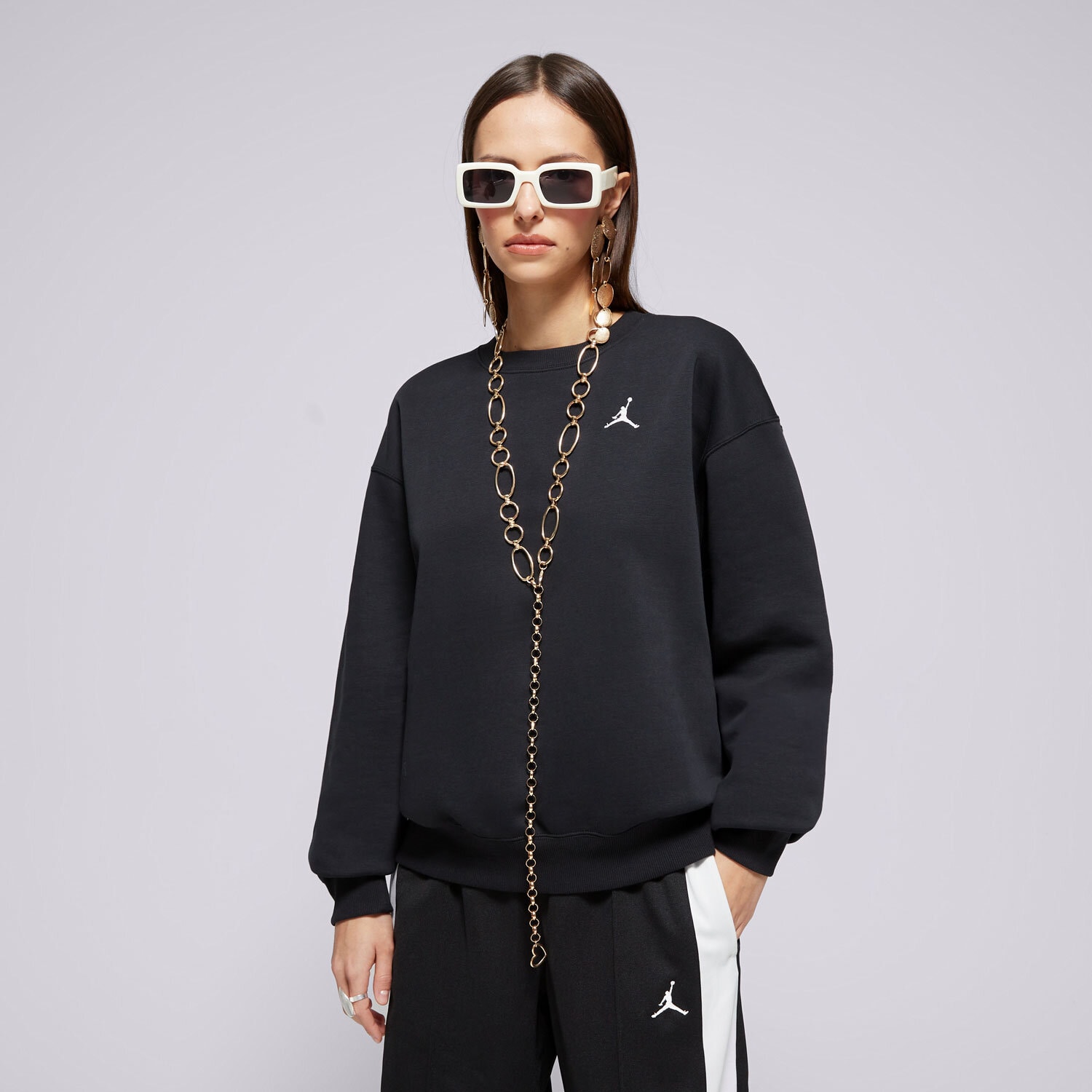 Bluza damska JORDAN BLUZA W BRKLN FLC CREW 24 FV7074-010 CZARNY