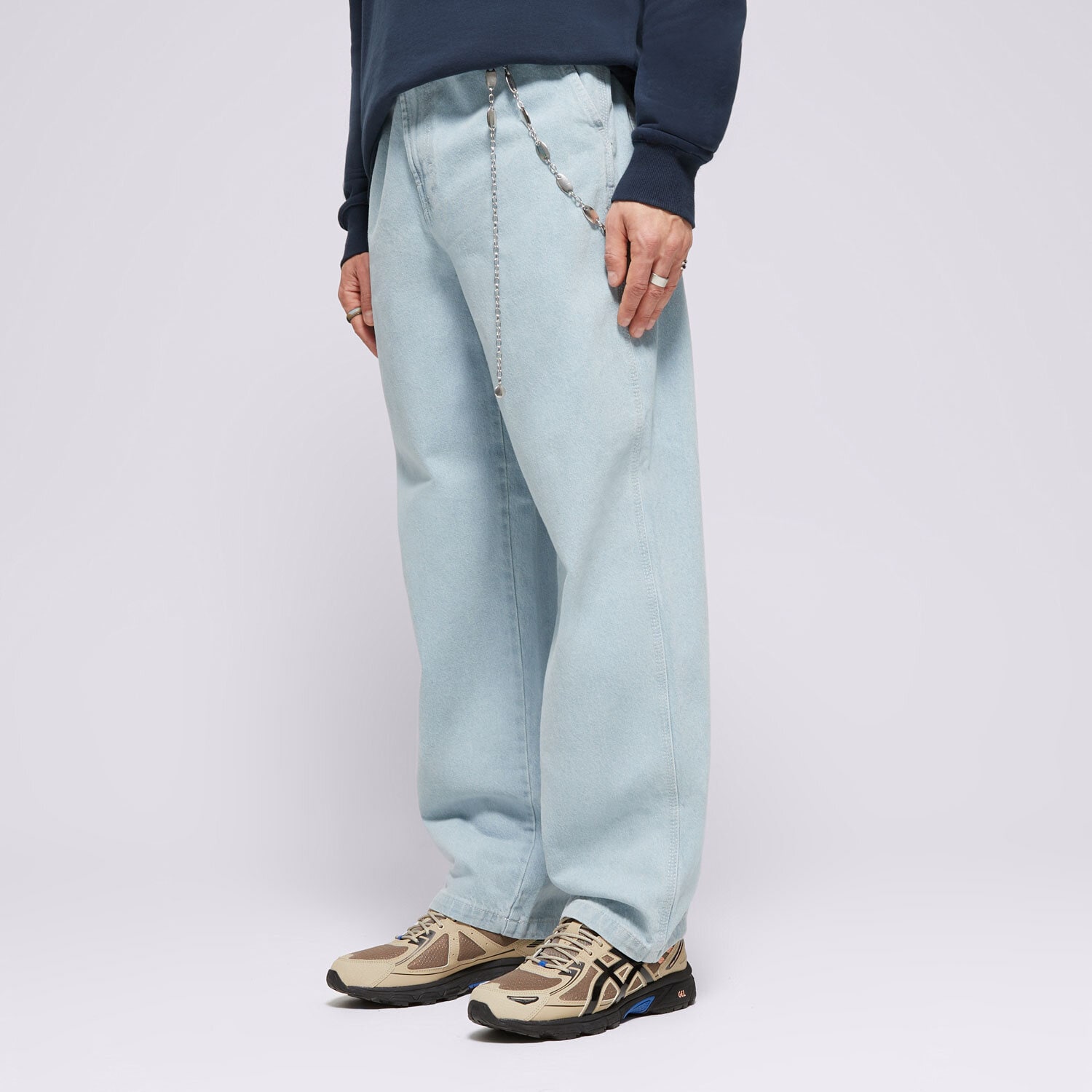 Spodnie sportowe męskie DICKIES SPODNIE MADISON BAGGY FIT DENIM DK0A4YECC151 NIEBIESKI