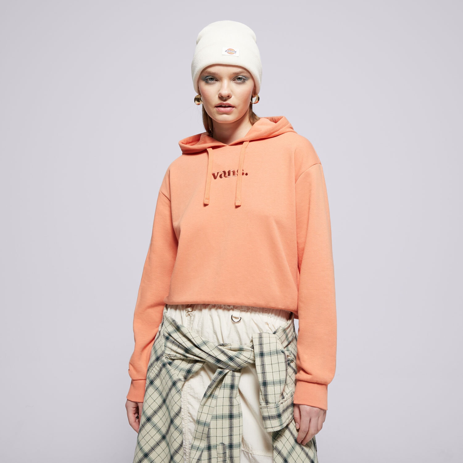 Bluza damska VANS BLUZA Z KAPTUREM W ESSENTIAL FT RLX PO VN000JF6VVL POMARAŃCZOWY