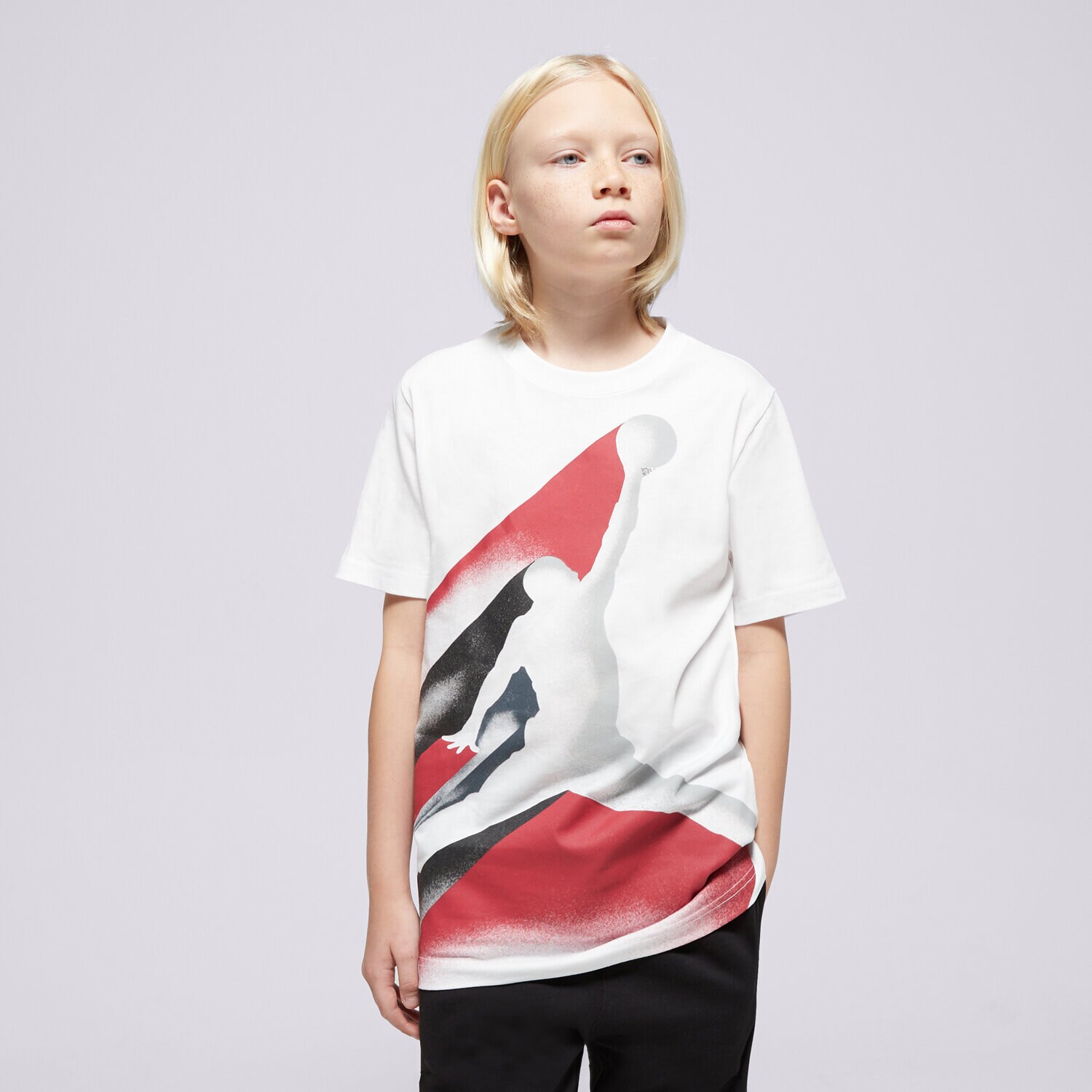 Koszulka, t-shirt dla dzieci JORDAN T-SHIRT JDB 23 FADE AWAY SS TEE BOY 95D538-001 BIAŁY