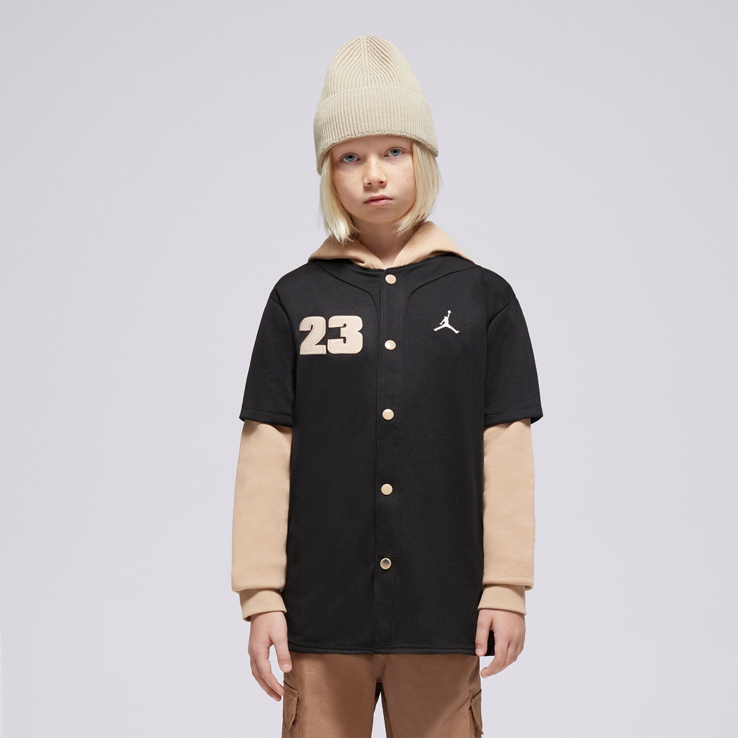 Sportowa bluza dziecięca JORDAN BLUZA  HOODED JUMPMAN BASEBALL P BOY 95D542-023 CZARNY
