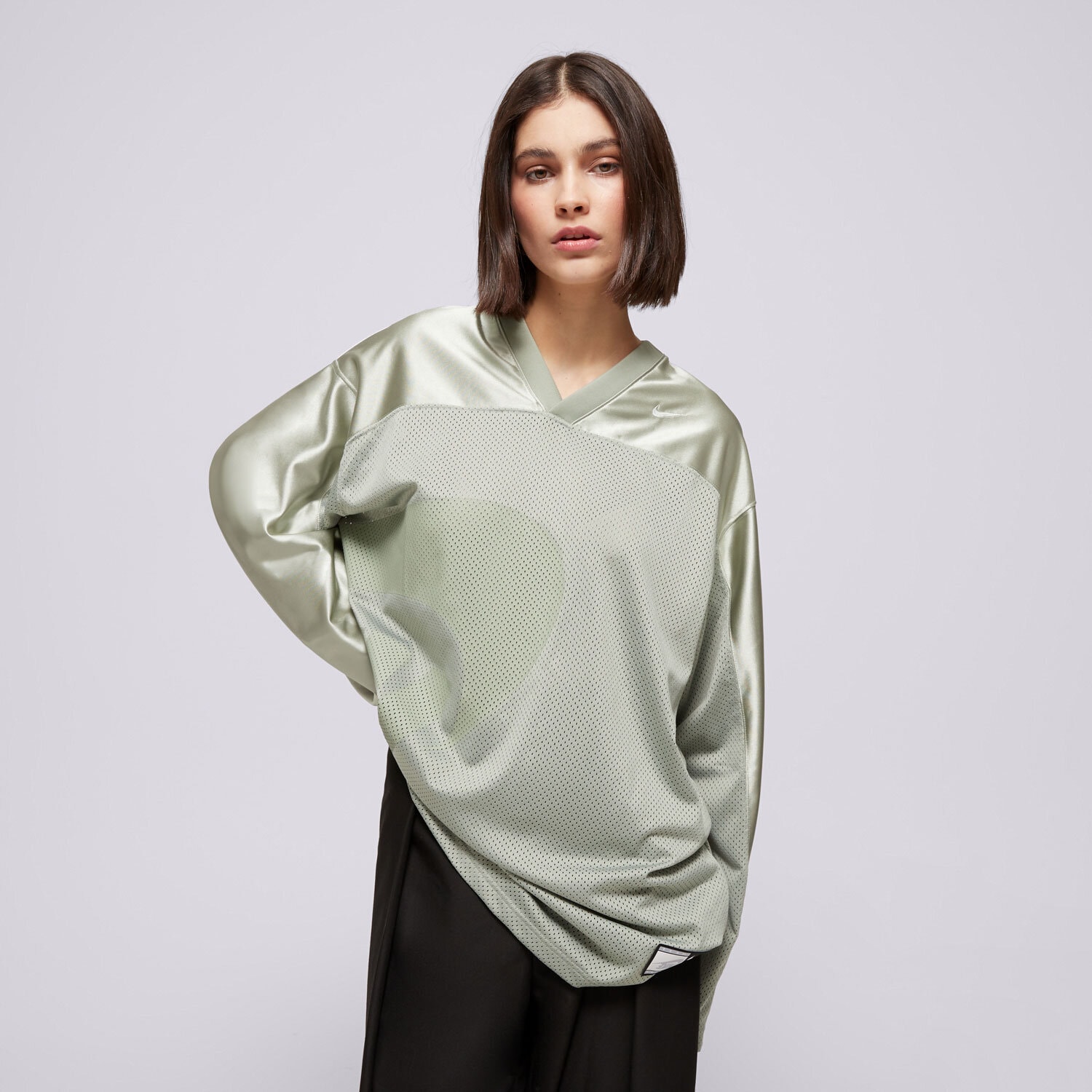 Koszulka, t-shirt damski NIKE BLUZKA W NSW LS JERSEY DANCE FV7771-370 ZIELONY