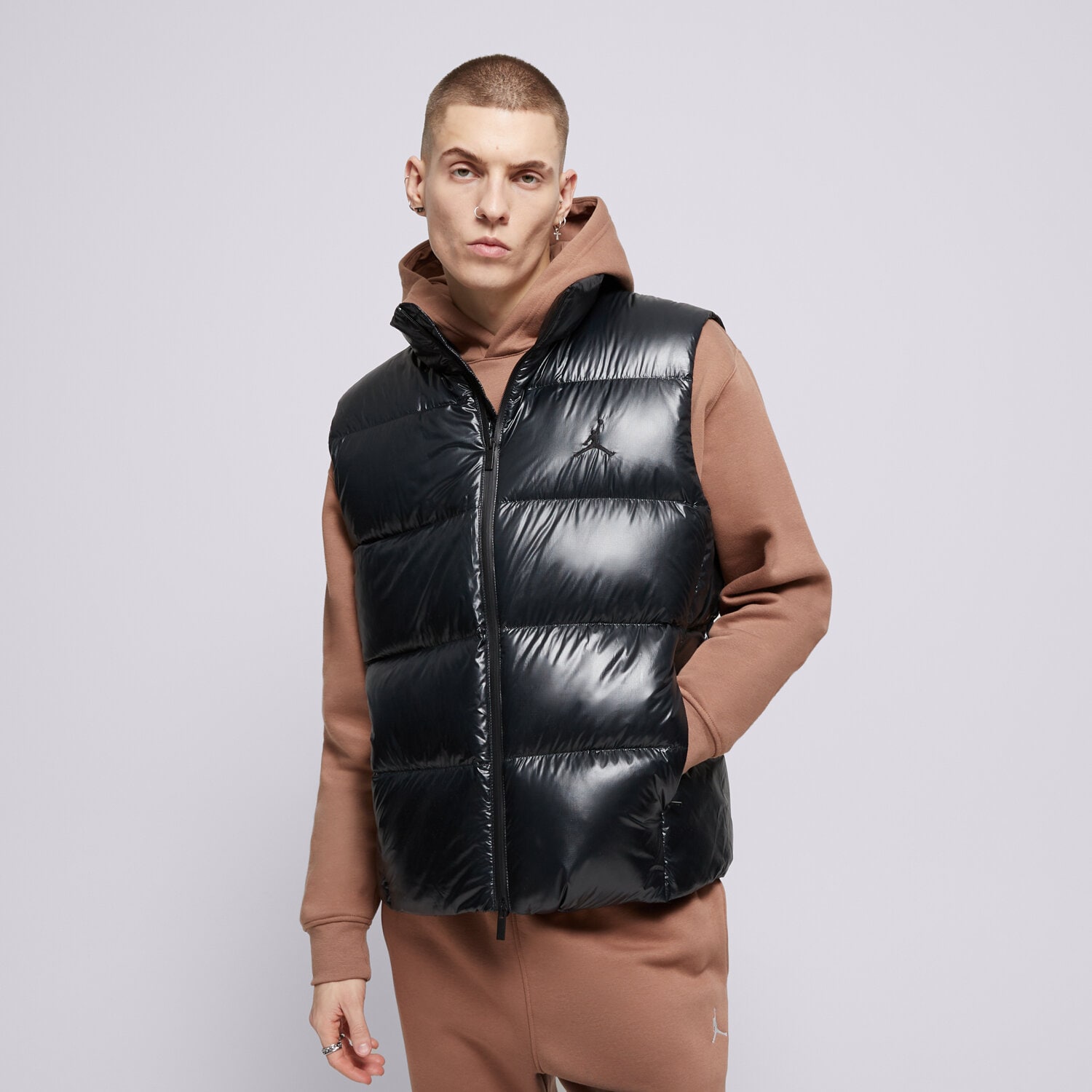 Bezrękawniki męskie sportowe BEZRĘKAWNIK M JORDAN FLIGHT DOWN VEST  FV7273-010 CZARNY