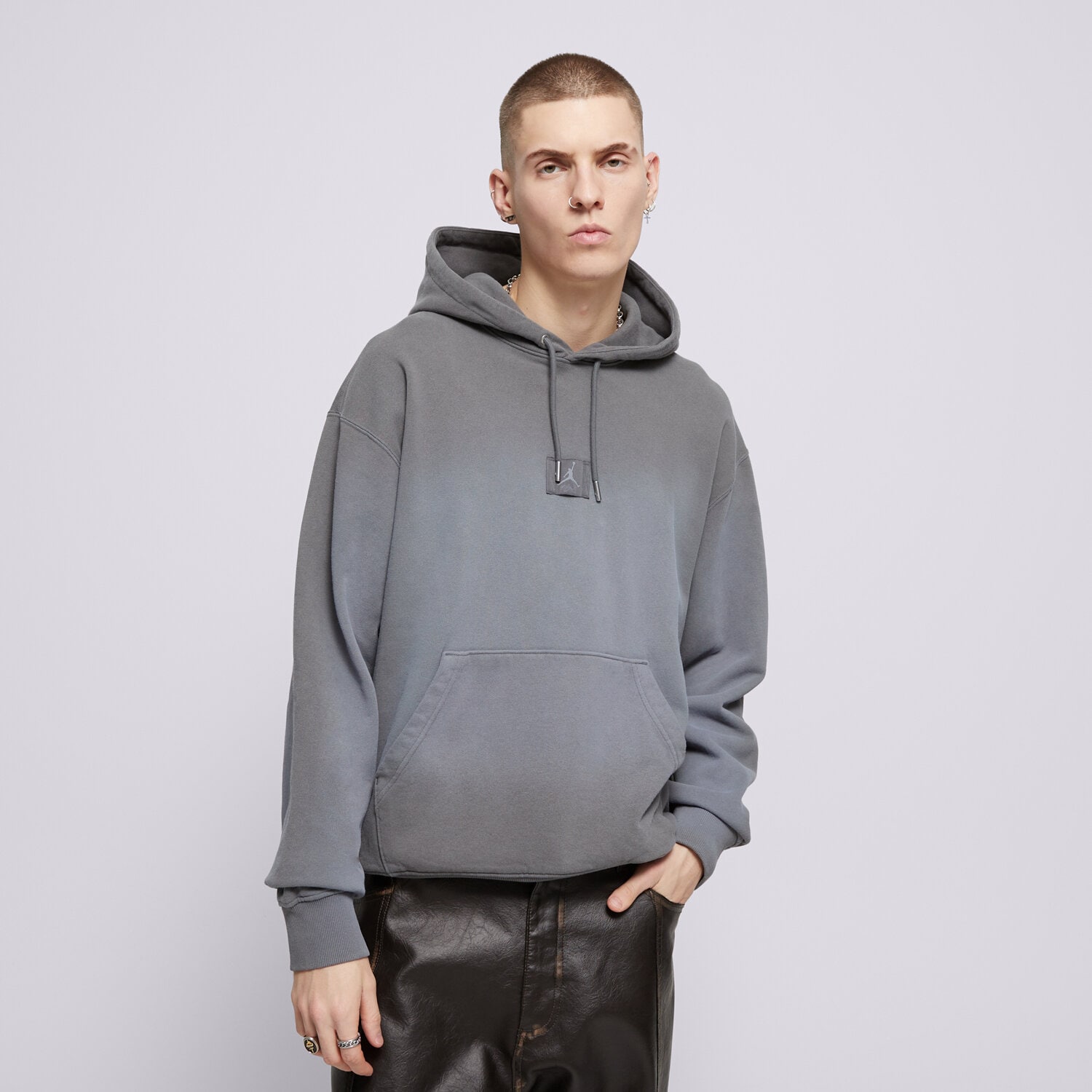 Bluza męska JORDAN BLUZA Z KAPTUREM M J FLIGHT WASH FLC PO FV7249-068 SZARY
