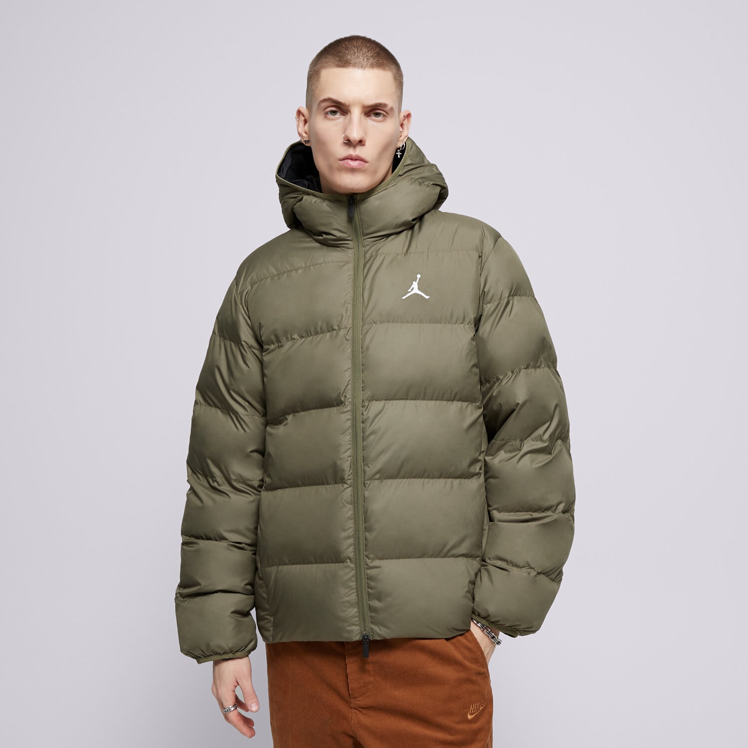 Kurtka zimowa męska JORDAN KURTKA PUCHOWA M J BRKLN PUFFER JKT FV7317-222 KHAKI