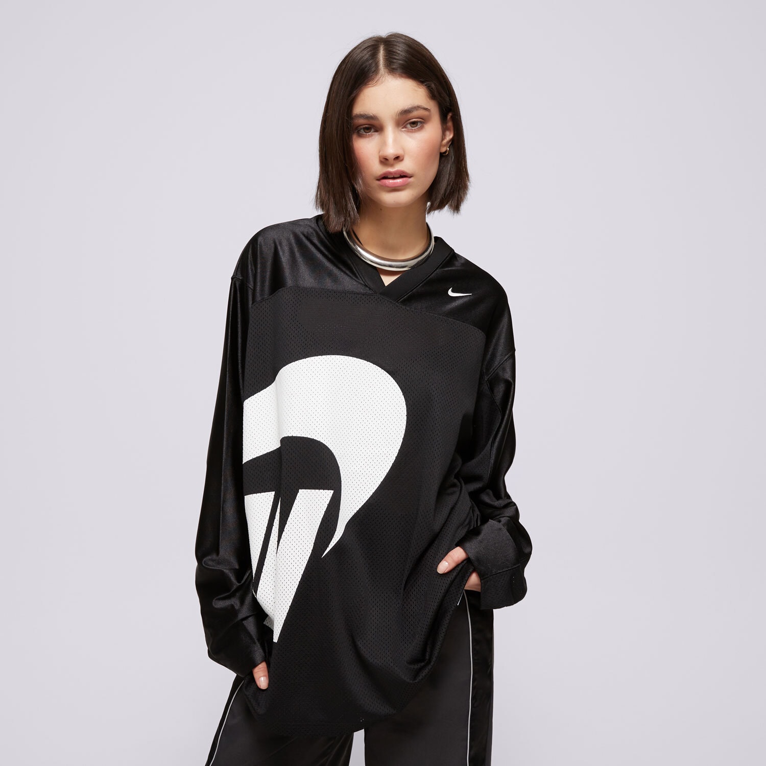 Koszulka, t-shirt damski NIKE T-SHIRT W NSW LS JERSEY DANCE FV7771-010 CZARNY