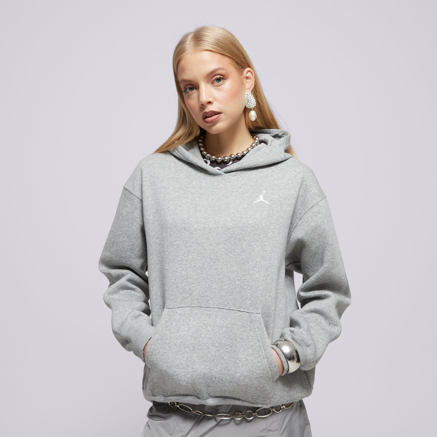 Bluza damska JORDAN BLUZA Z KAPTUREM W J BRKLN FLC PO 24 FV7071-063 SZARY