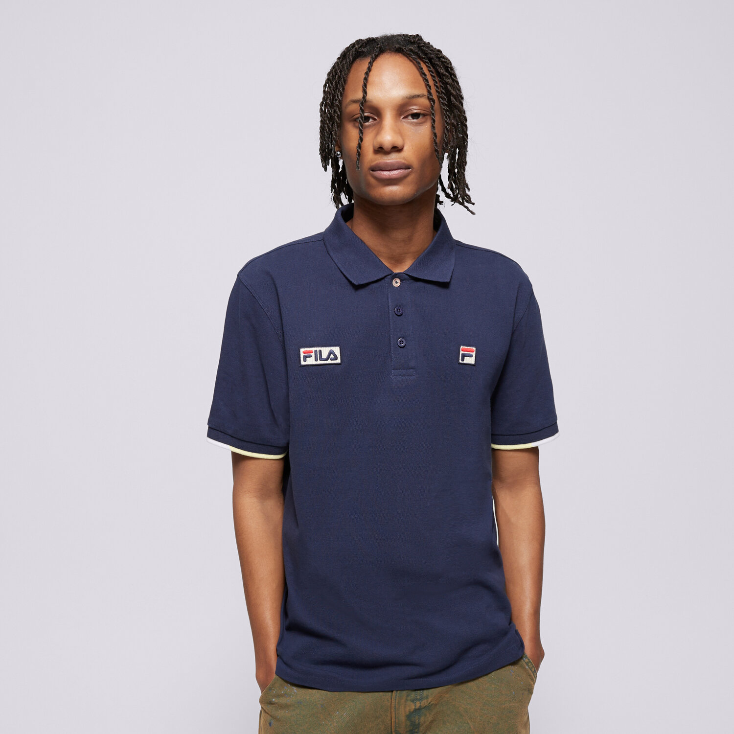 Koszulka, t-shirt sportowy męski FILA T-SHIRT PABLO FW24MH033410 GRANATOWY