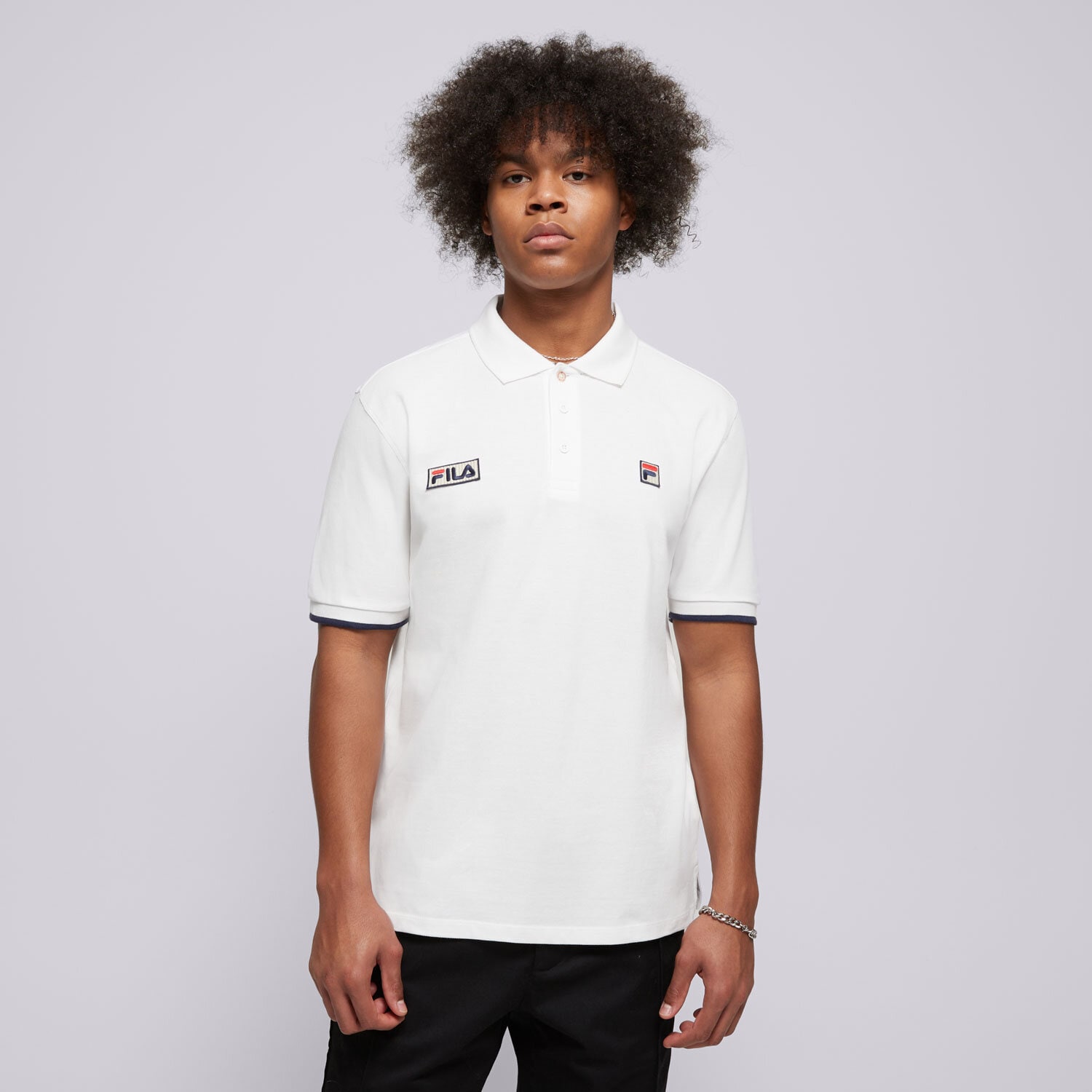 Koszulka, t-shirt sportowy męski FILA T-SHIRT PABLO FW24MH033100 BIAŁY