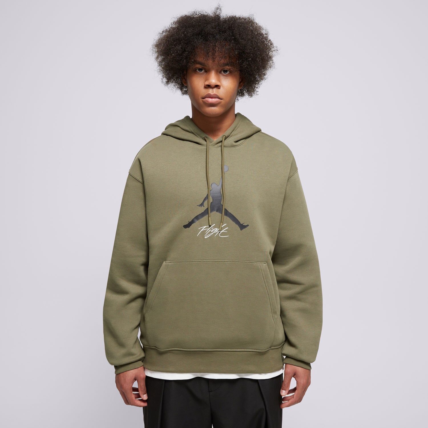 Bluza męska JORDAN BLUZA Z KAPTUREM M J ESS FLC BASELINE HOODIE FD7545-222 KHAKI