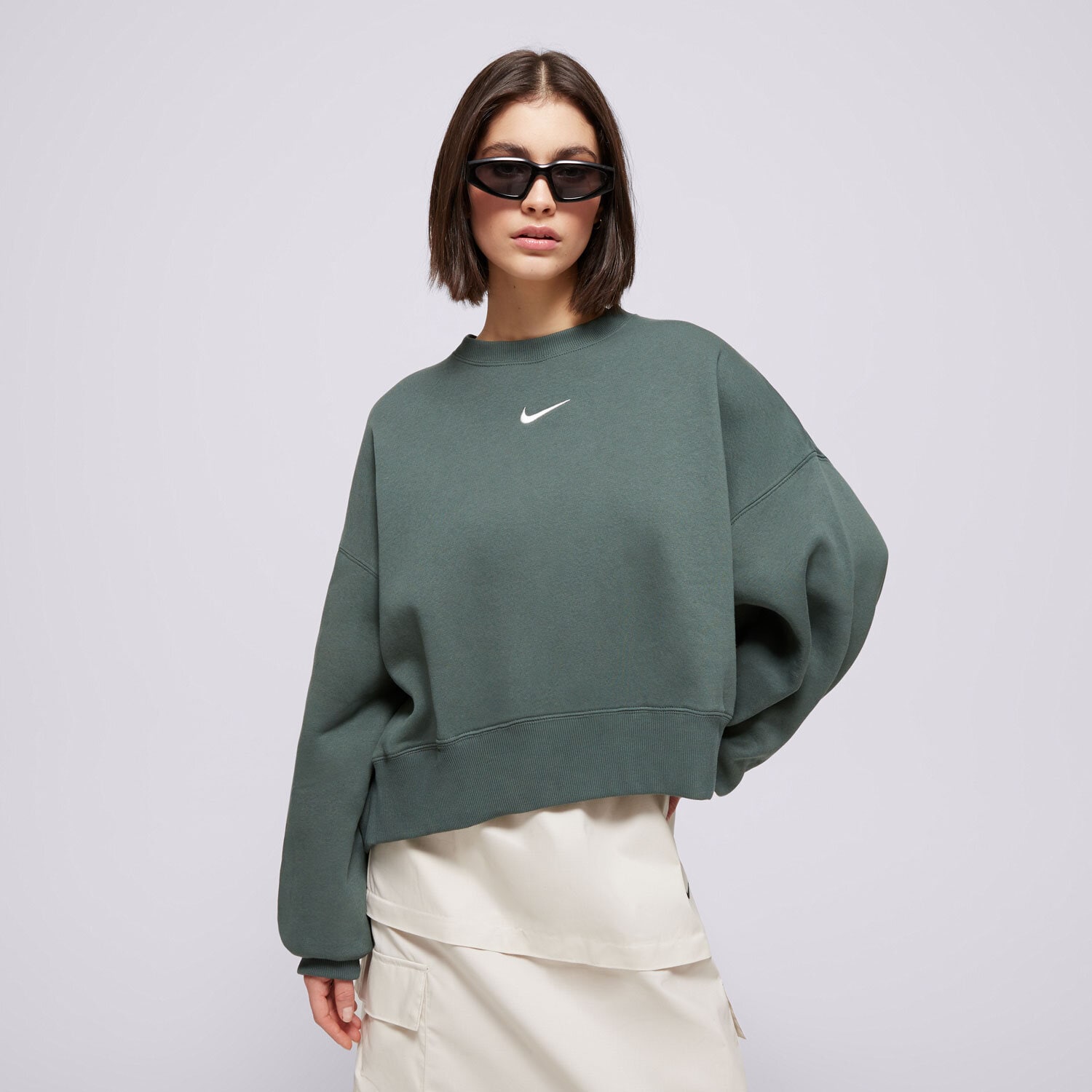 Bluza damska NIKE BLUZA W NSW PHNX FLC OOS CREW DQ5761-338 ZIELONY