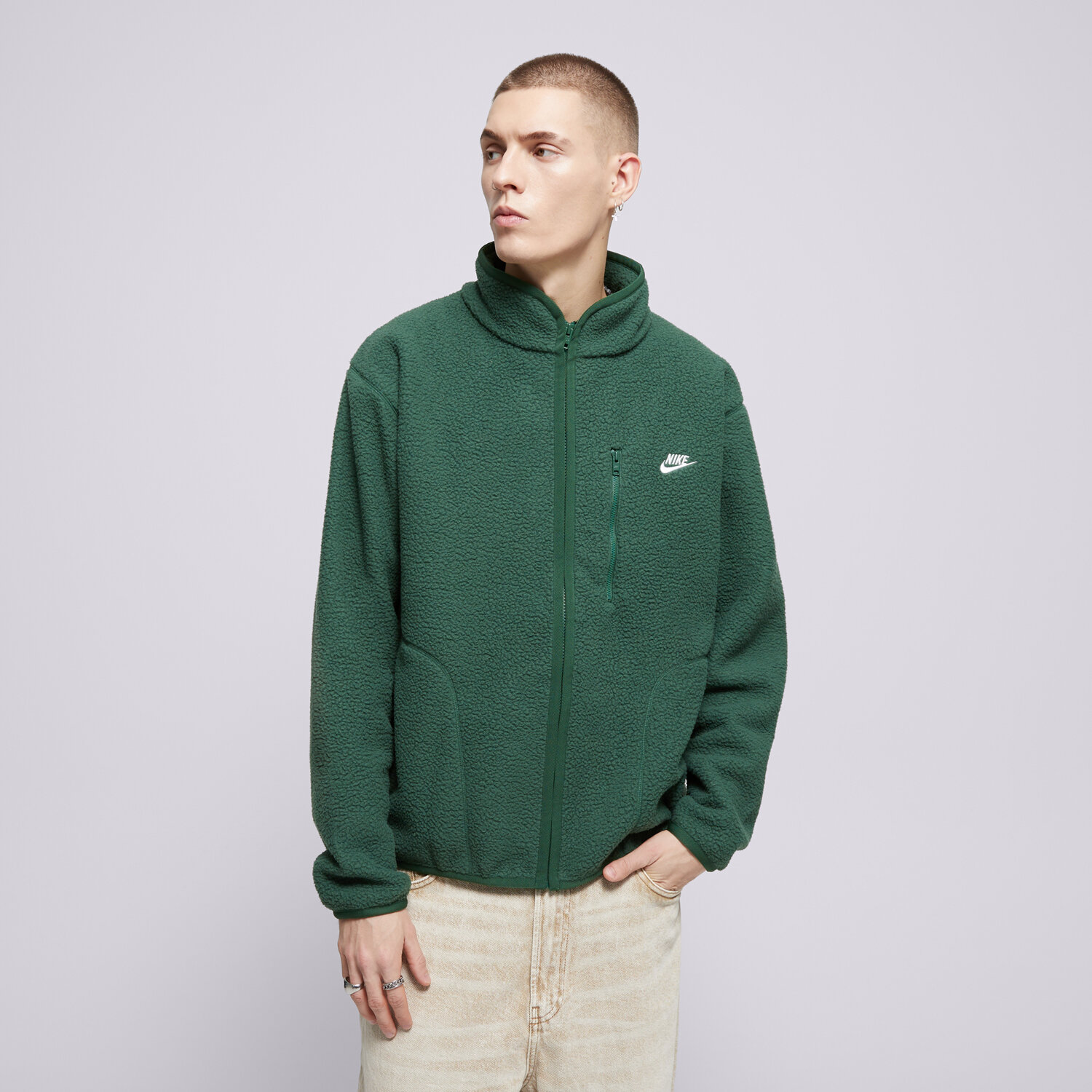 Bluza męska NIKE POLAR M NK CLUB SSNL WINTER JKT FZ0888-323 ZIELONY