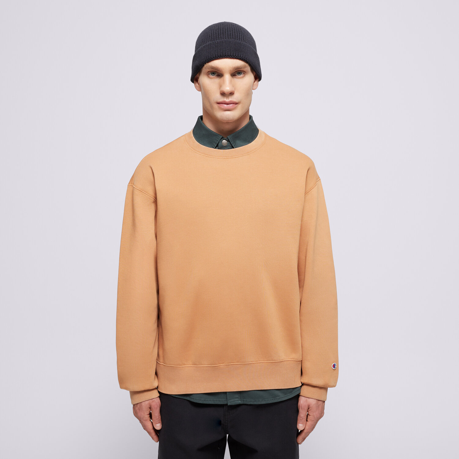Bluza męska CHAMPION BLUZA CREWNECK SWEATSHIRT 220511MS034 BEŻOWY