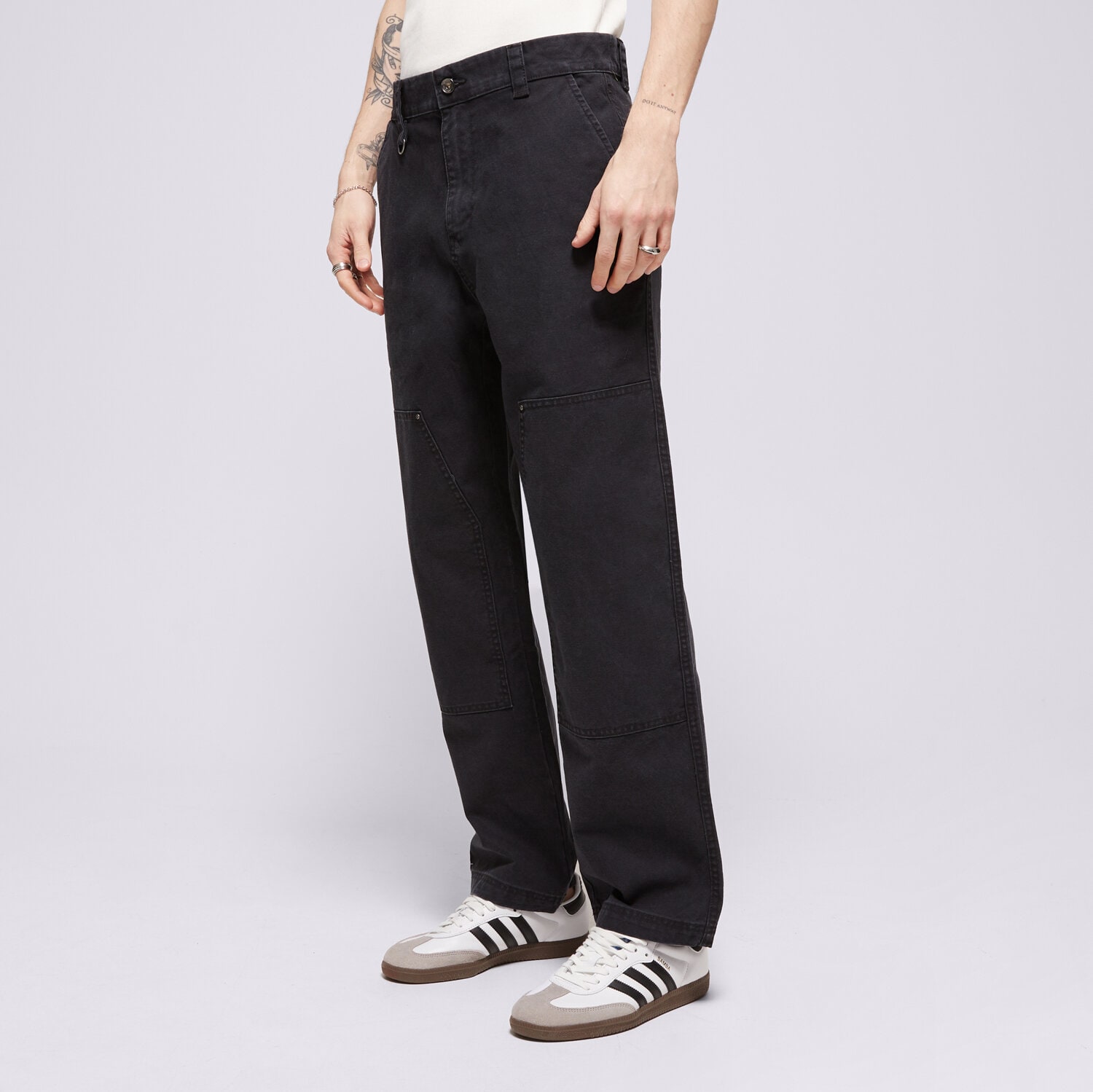 Spodnie sportowe męskie CHAMPION SPODNIE STRAIGHT HEM PANTS 220506KK001 CZARNY