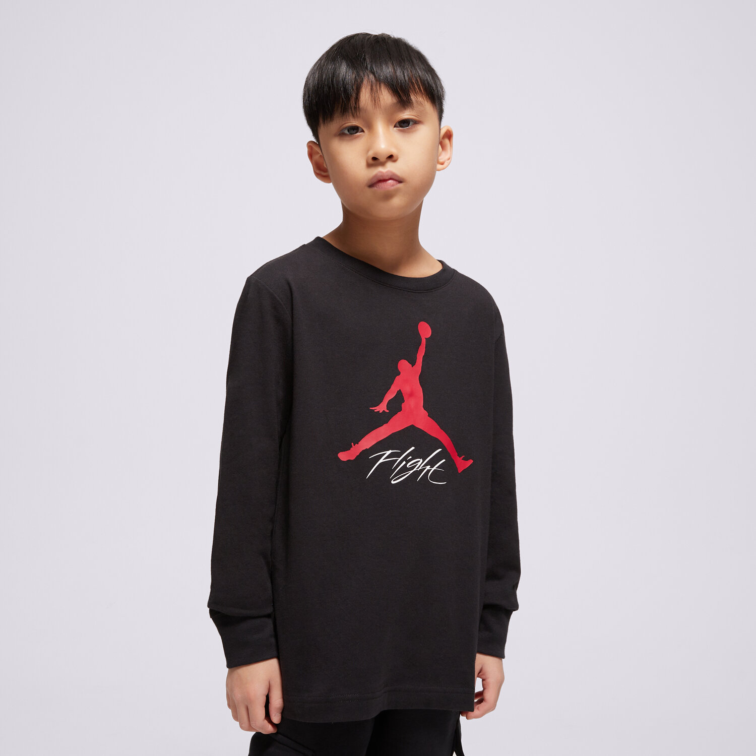 Koszulka, t-shirt dla dzieci JORDAN T-SHIRT JDB BASELINE FLIGHT LS TEE BOY 95C892-023 CZARNY