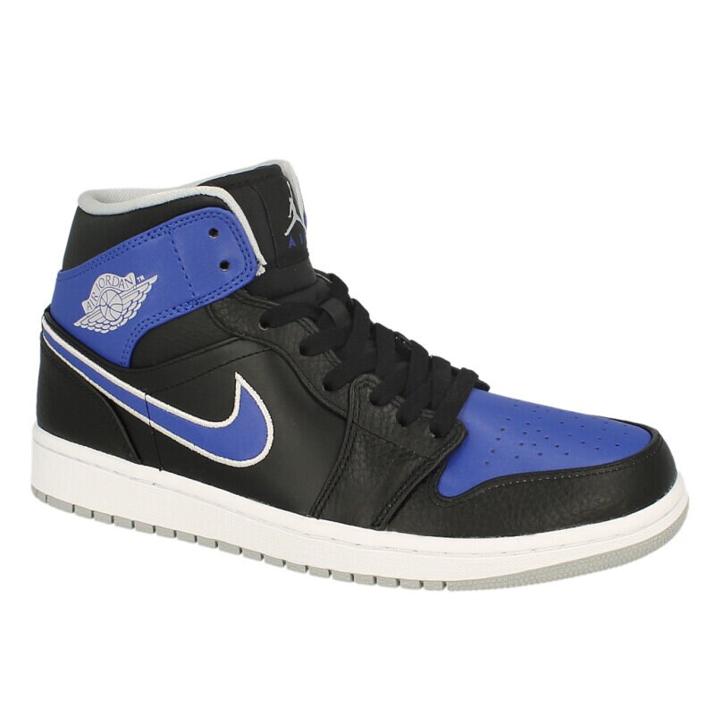 Buty sneakersy męskie JORDAN AIR 1 MID 554724007 CZARNY